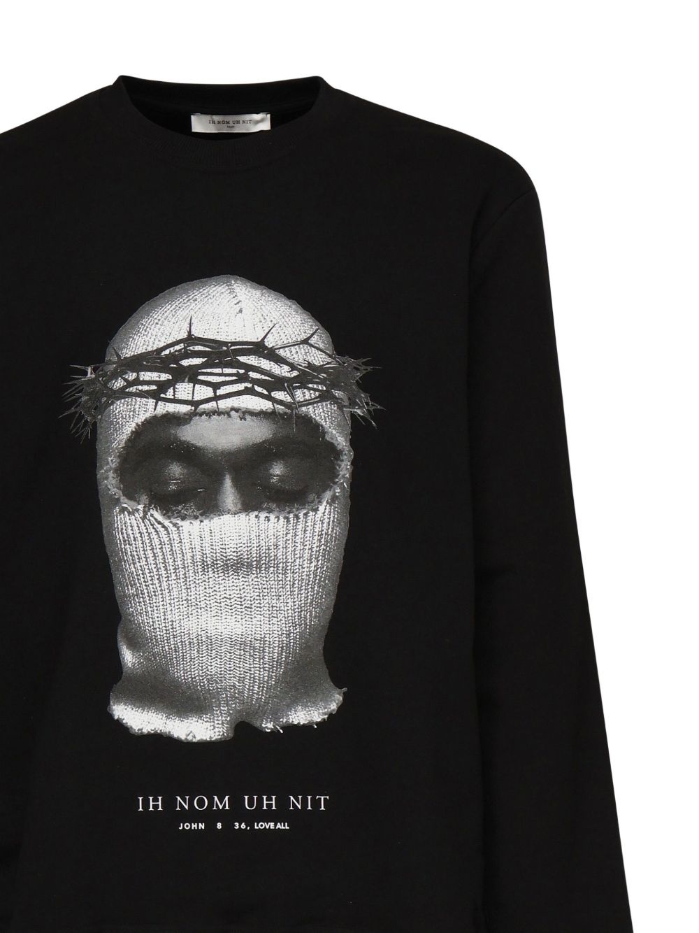 crown balaclava print sweatshirt - 3