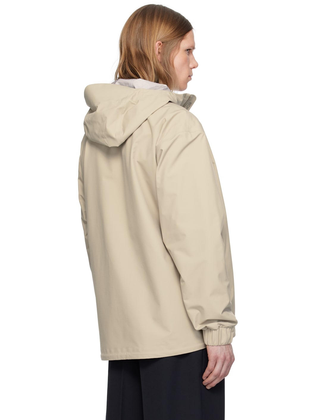 Beige Bise Hooded Rain Jacket - 3