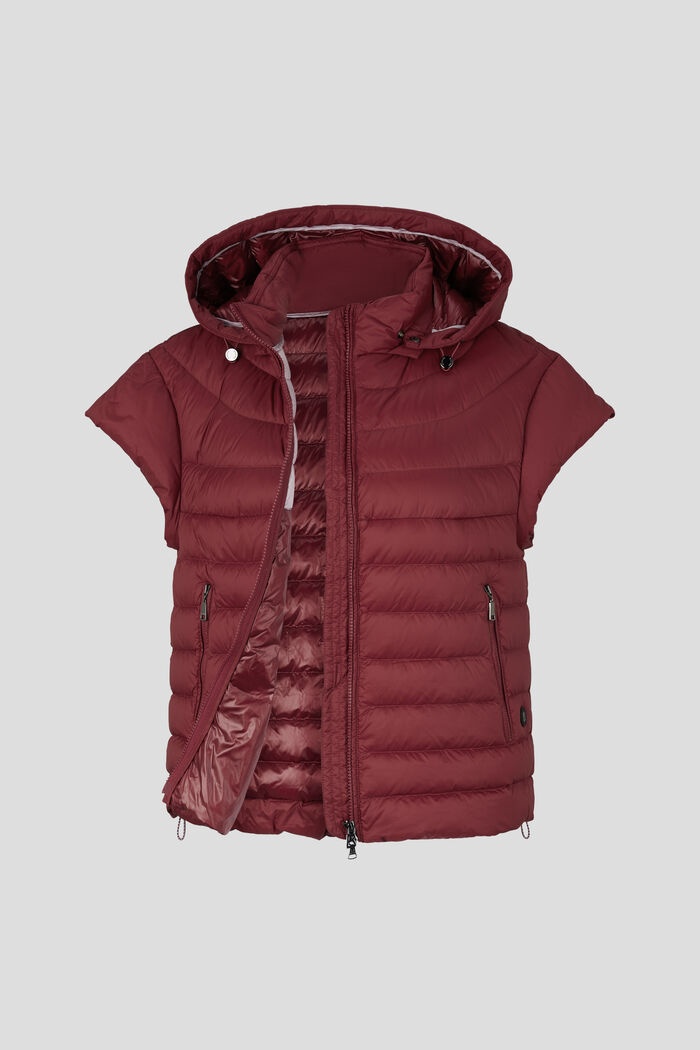 Betty Lightweight down gilet in Bordeaux - 2