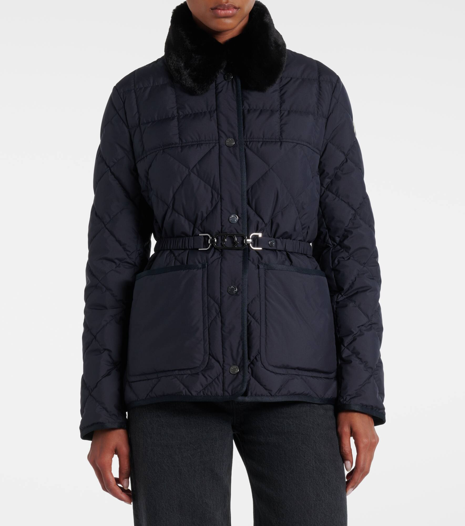 Cygne faux fur-trimmed down jacket - 7