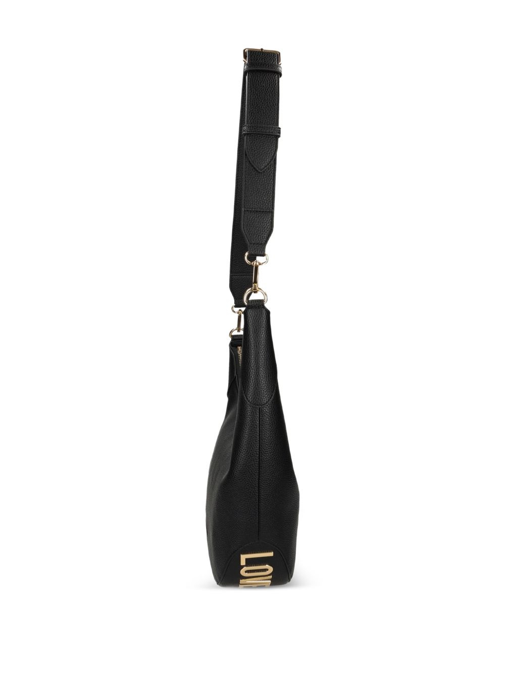 logo-plaque crescent shoulder bag - 5