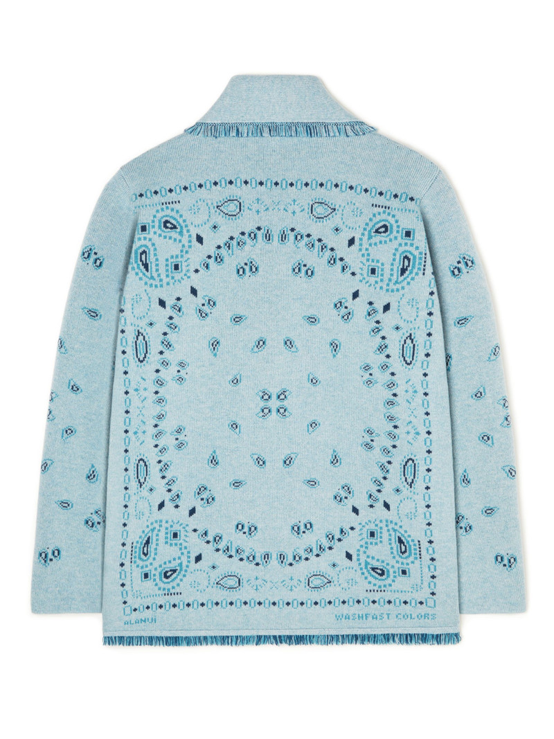 Alanui Bandana Jacquard Cardigan outlook