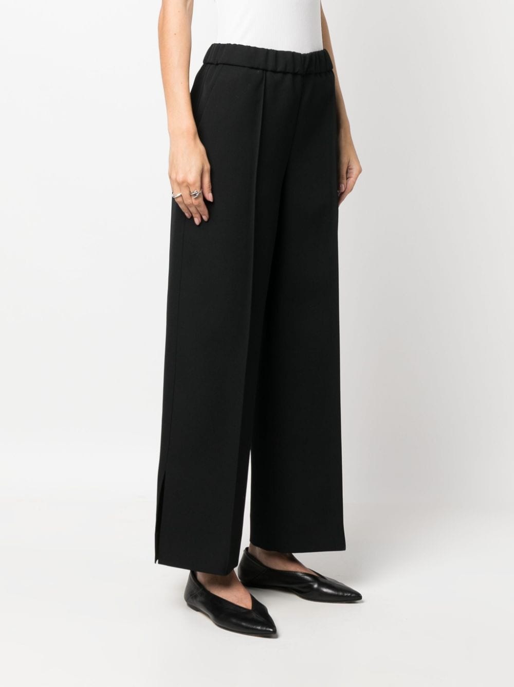 mid-rise wool tailored trousers - 3
