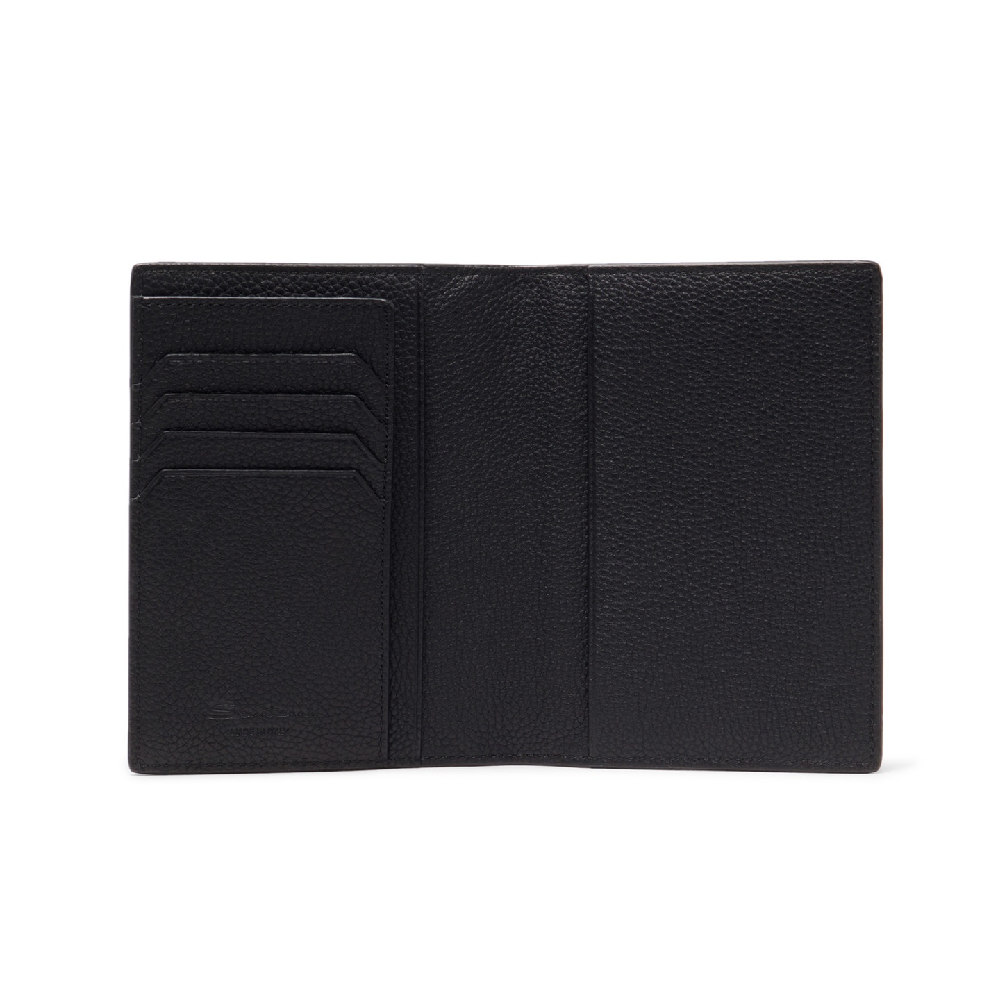 Black tumbled leather passport case - 4