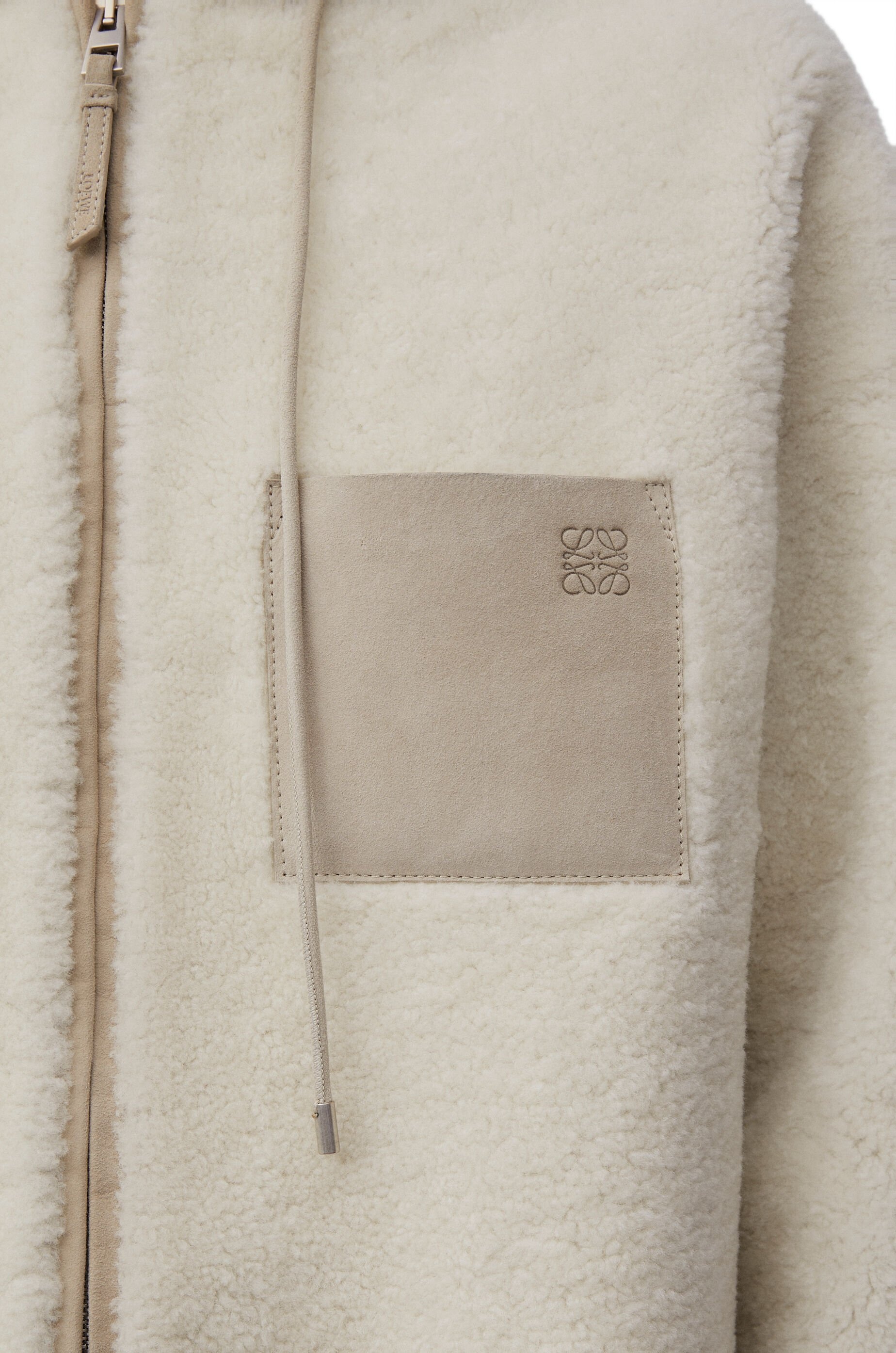 Hooded jacket in shearling - 5