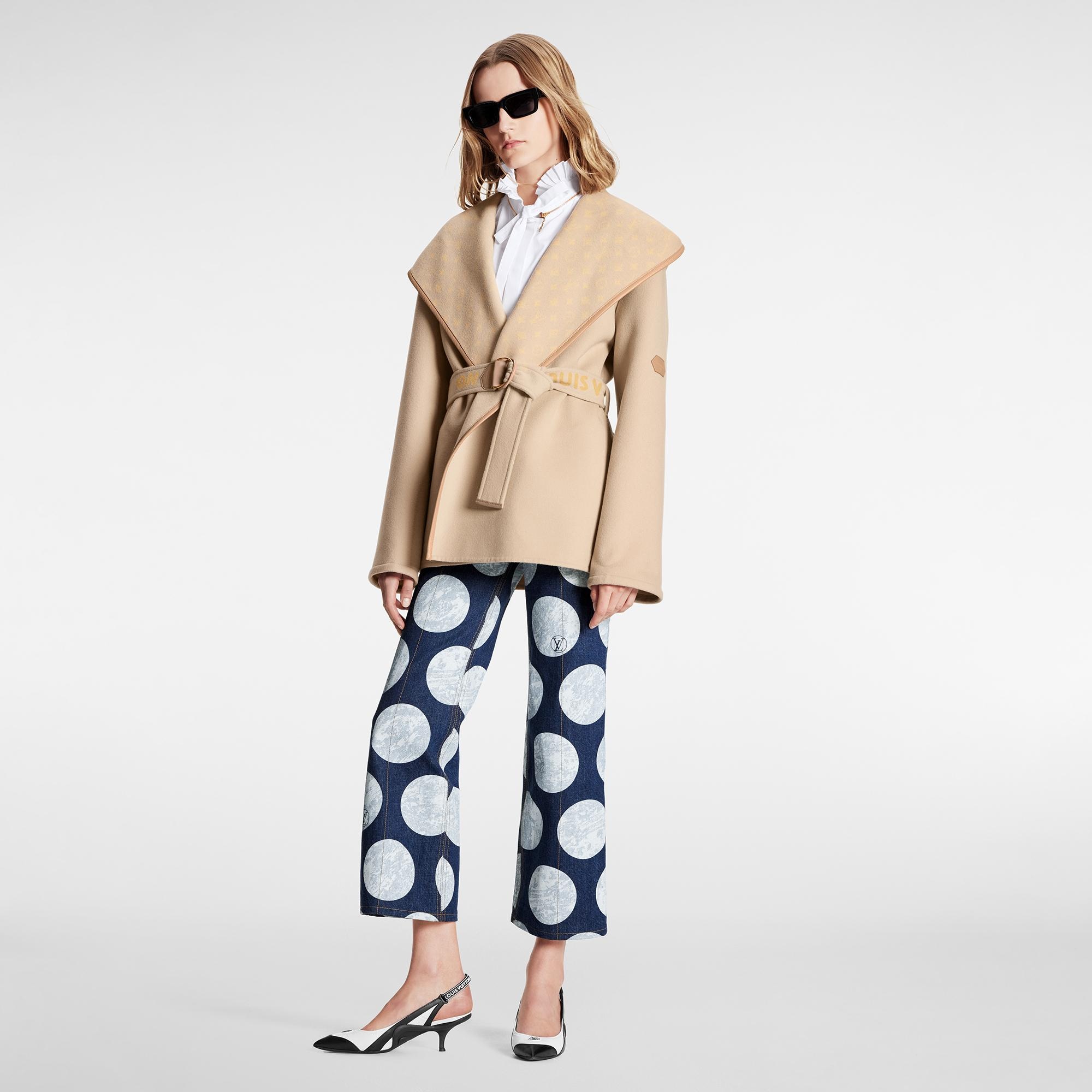 Signature Double Face Short Wrap Coat - 2