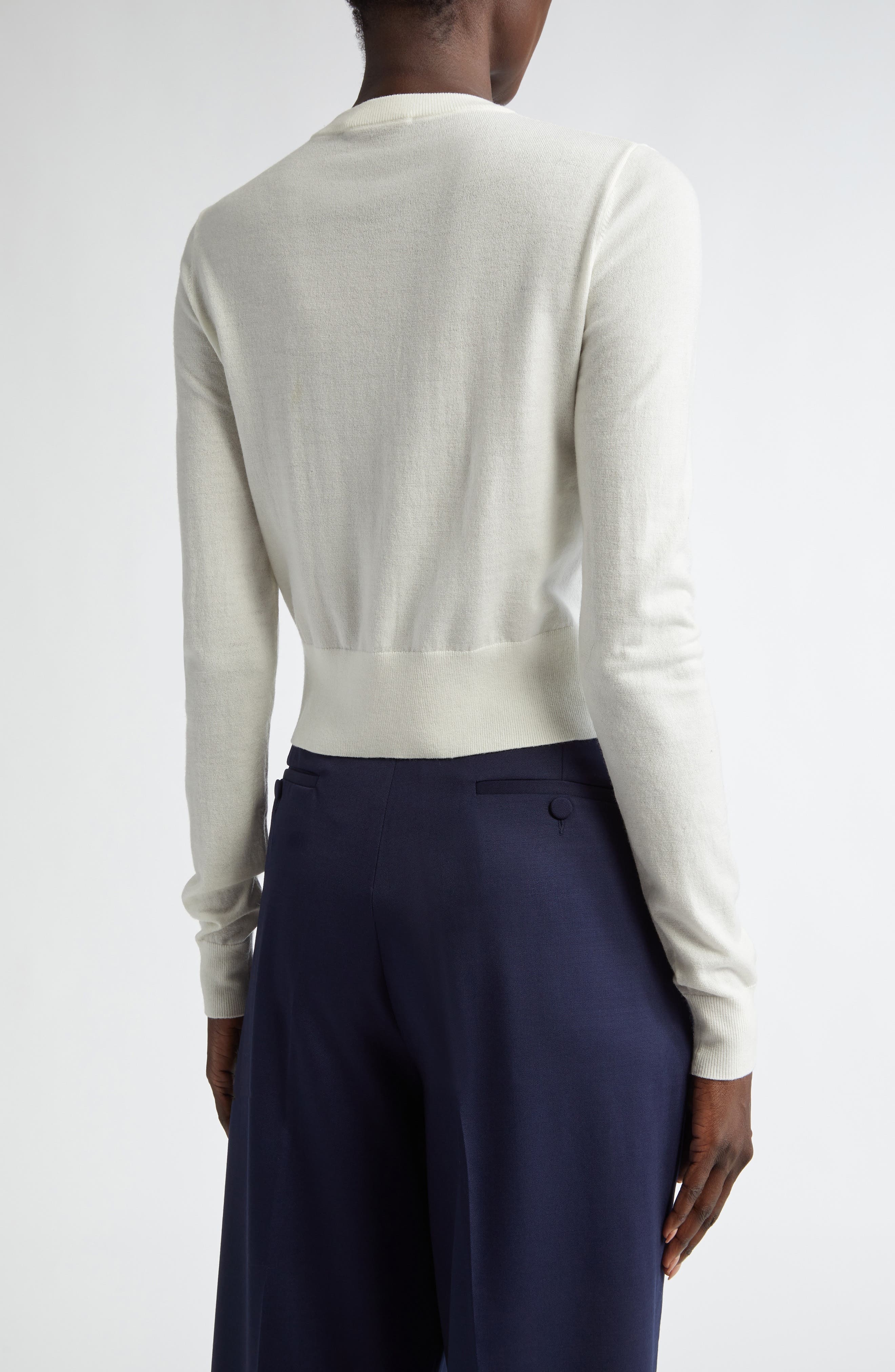 Altuzarra Arlette Merino Wool Blend Cardigan in Ivory at Nordstrom - 2