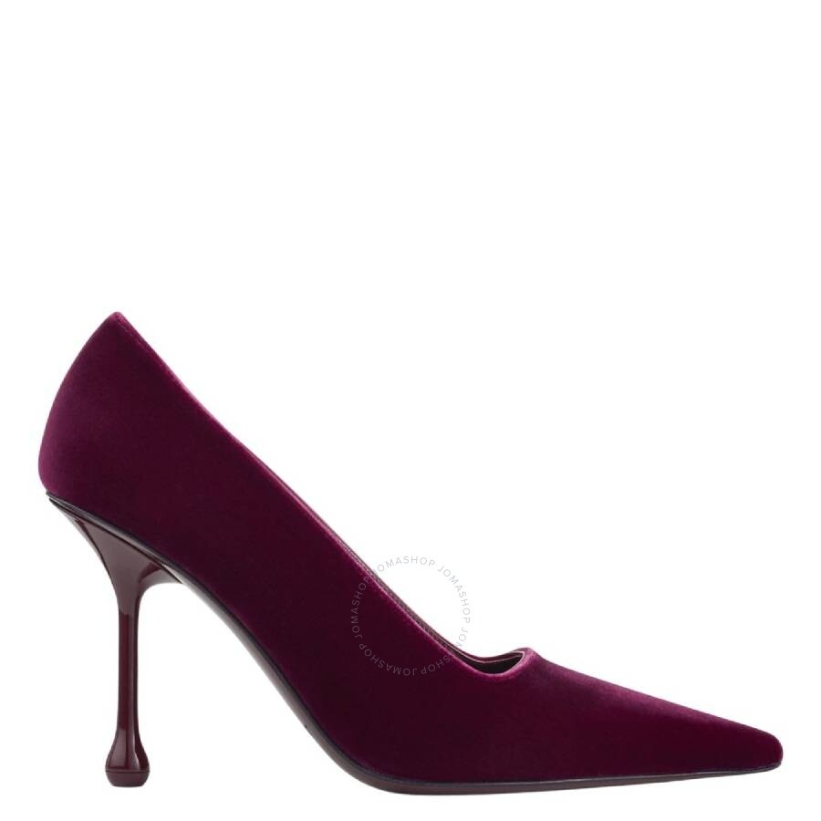 Jimmy Choo Ixia 95 Pointed-Toe Velvet Pumps - 1