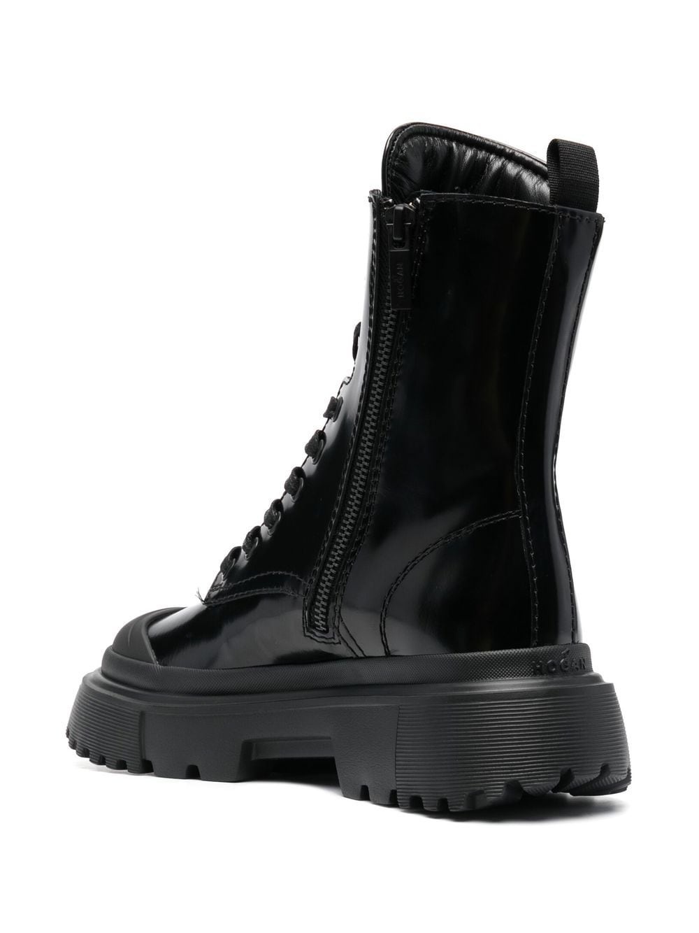lace-up combat boots - 3