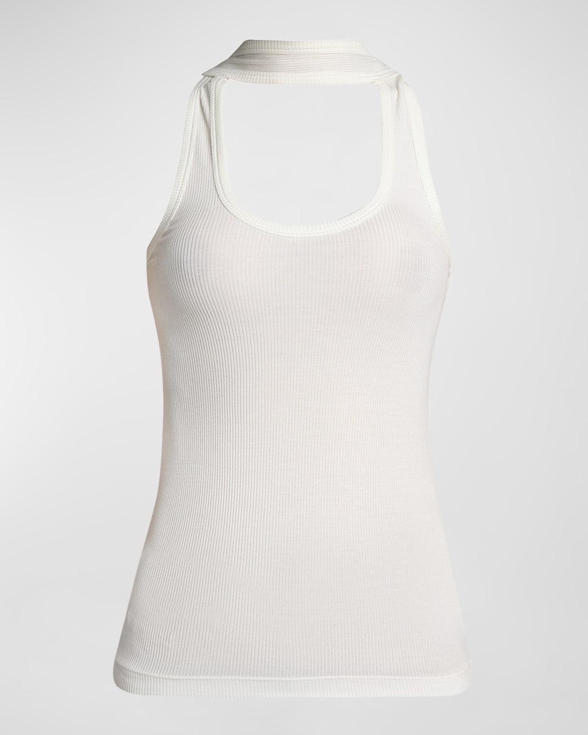 Cutout Ribbed Tank Top - 1