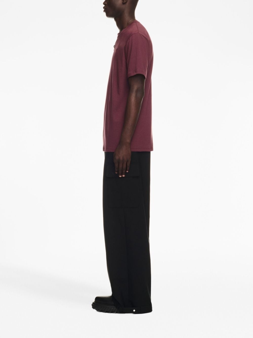 wide-leg cargo trousers - 3