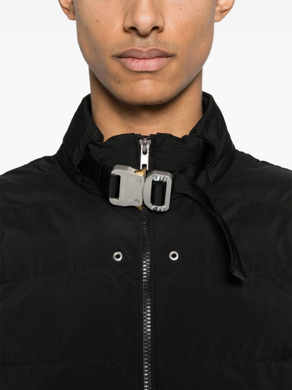 buckle-collar puffer jacket - 5