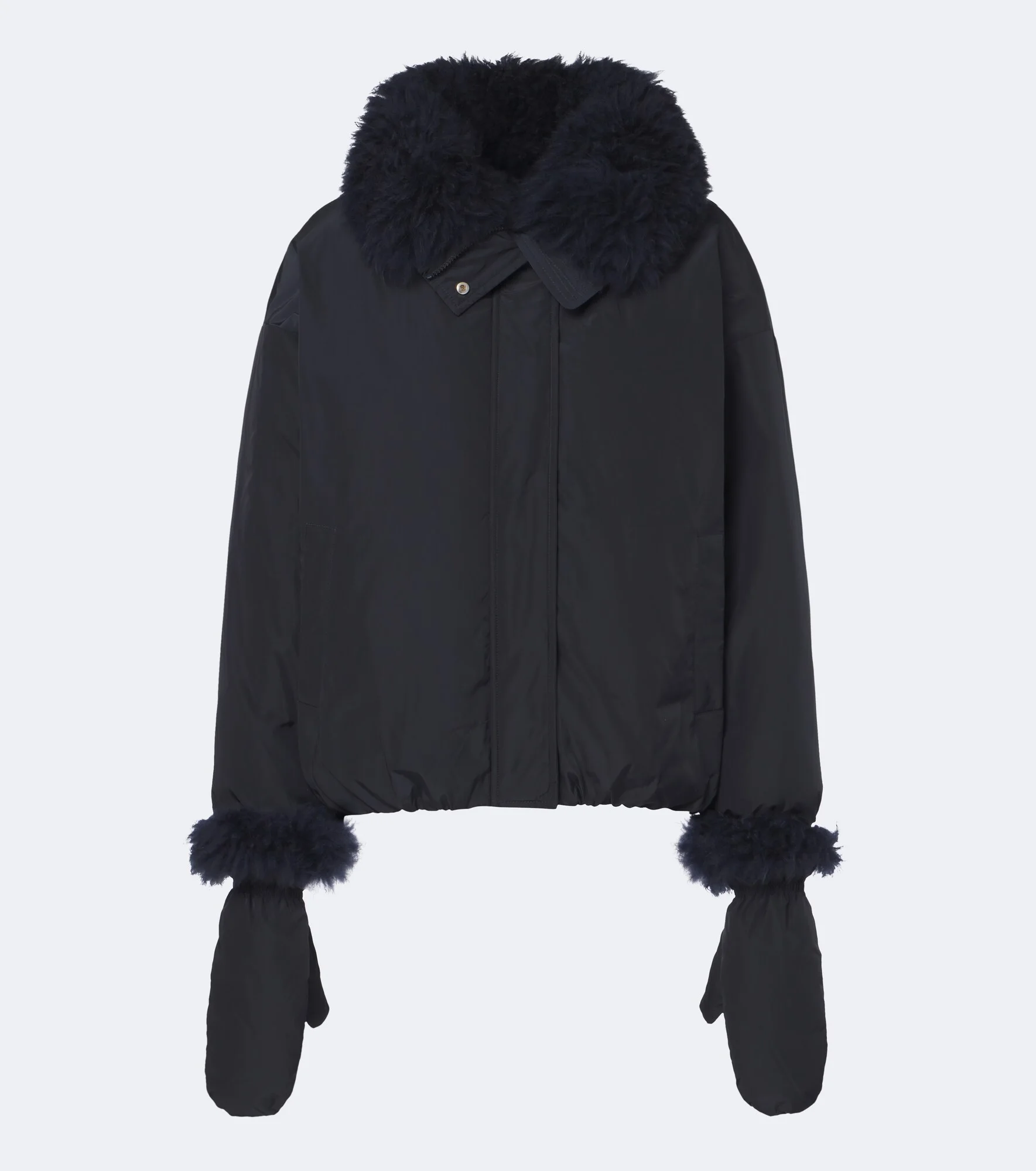 Wool-trimmed down jacket - 1
