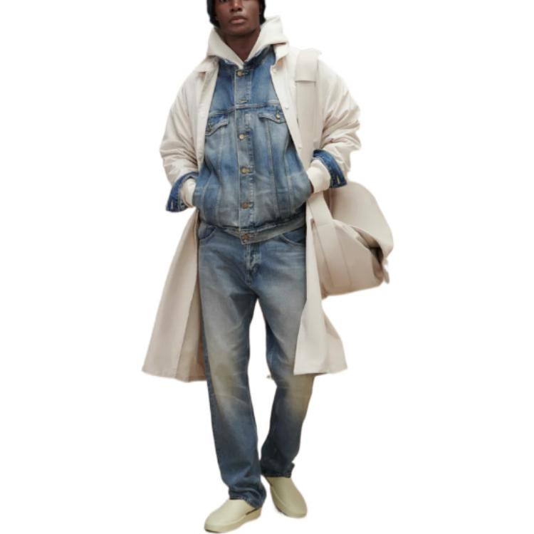Fear of God Essentials FW22 Denim Trucker Jacket 'Indigo' FOG-FW22-005 - 4