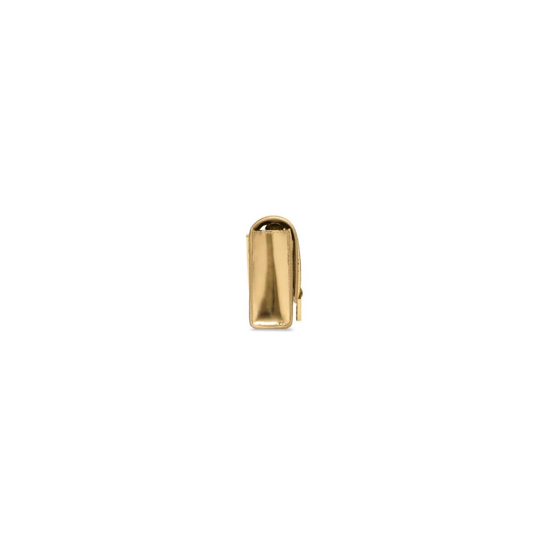 Women's Hourglass Wallet On Chain Mirror Effect in Gold - 3