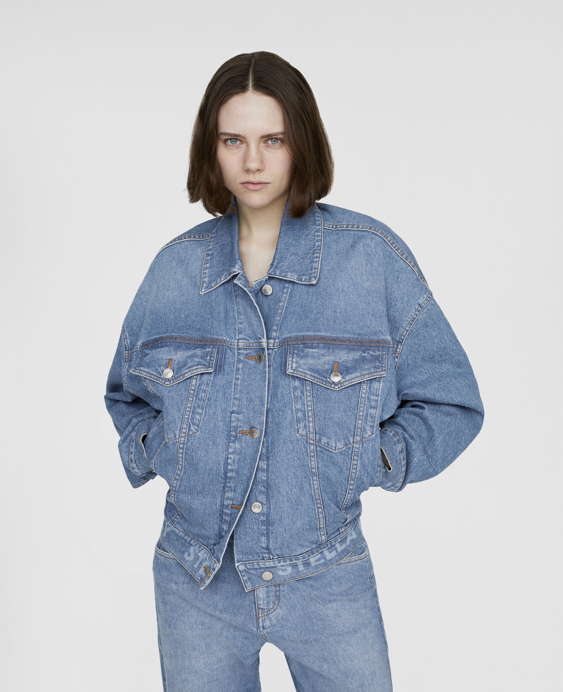 Logo Oversized Denim Jacket - 4