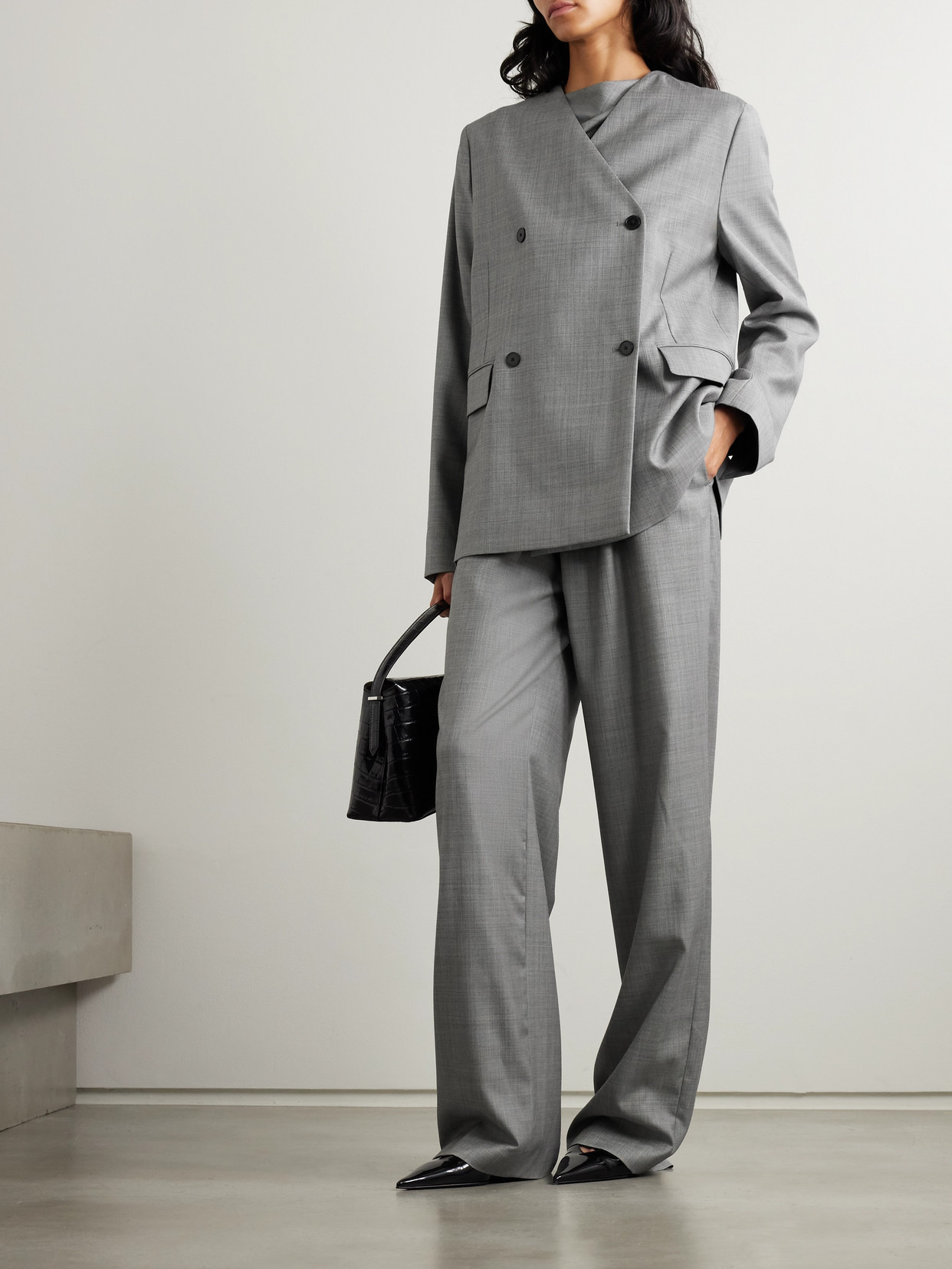 Altair Double-breasted Wool-twill Blazer - 2