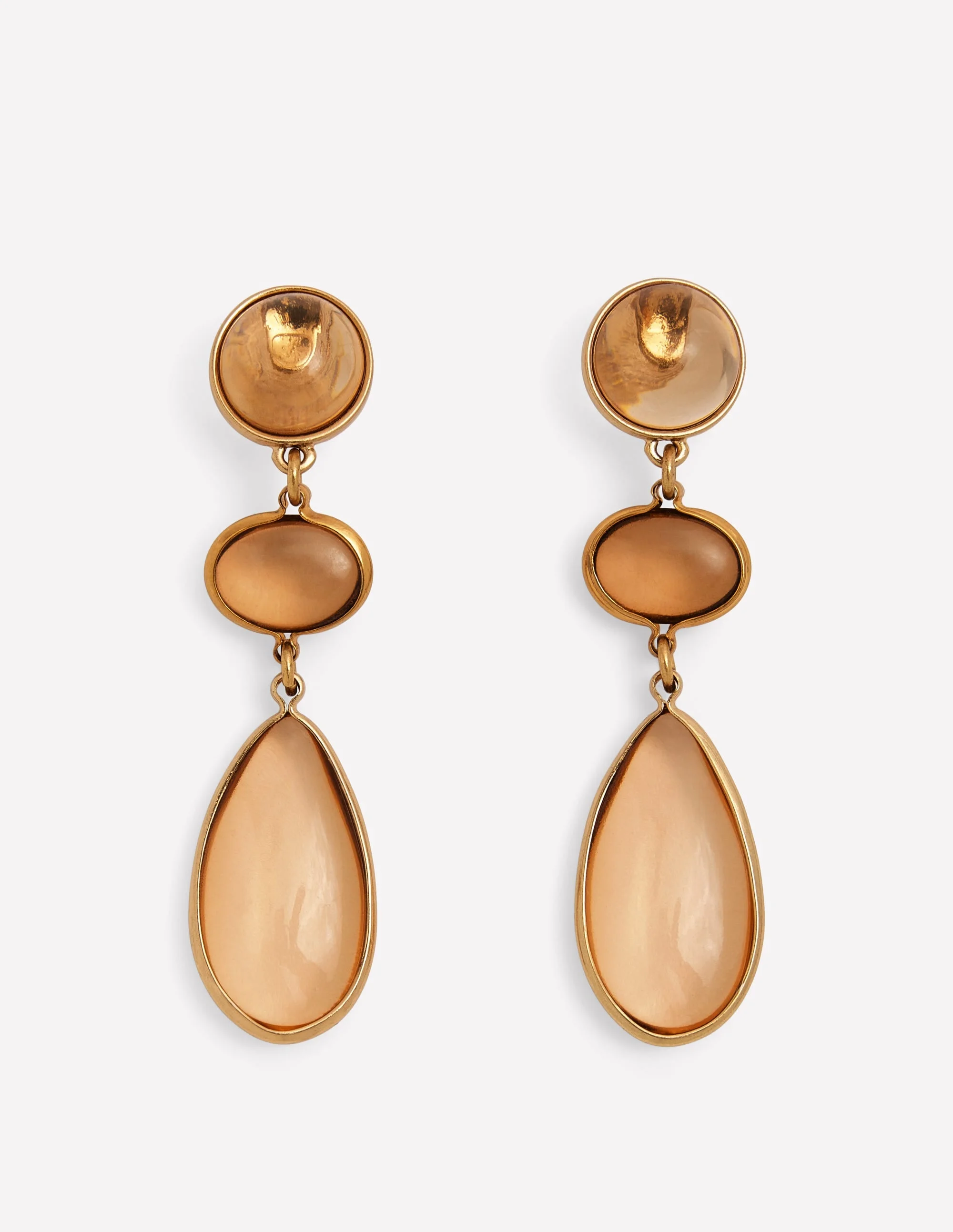 Jewel Tear Earrings-Topaz - 1