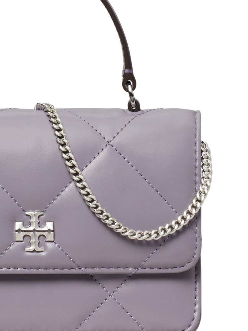 Kira diamond quilt mini top handle chain wallet 4