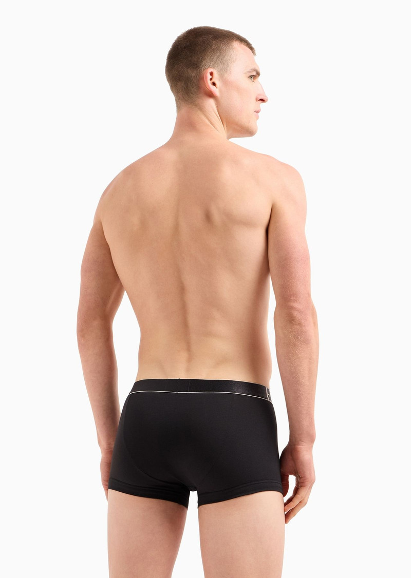 EMPORIO ARMANI Three-pack of ASV shiny logoband organic-cotton boxer briefs outlook