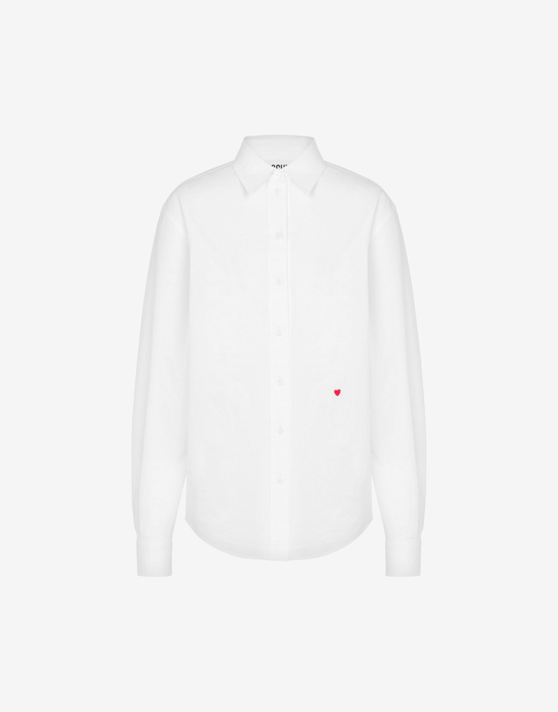 LITTLE HEART EMBROIDERY POPLIN SHIRT 1