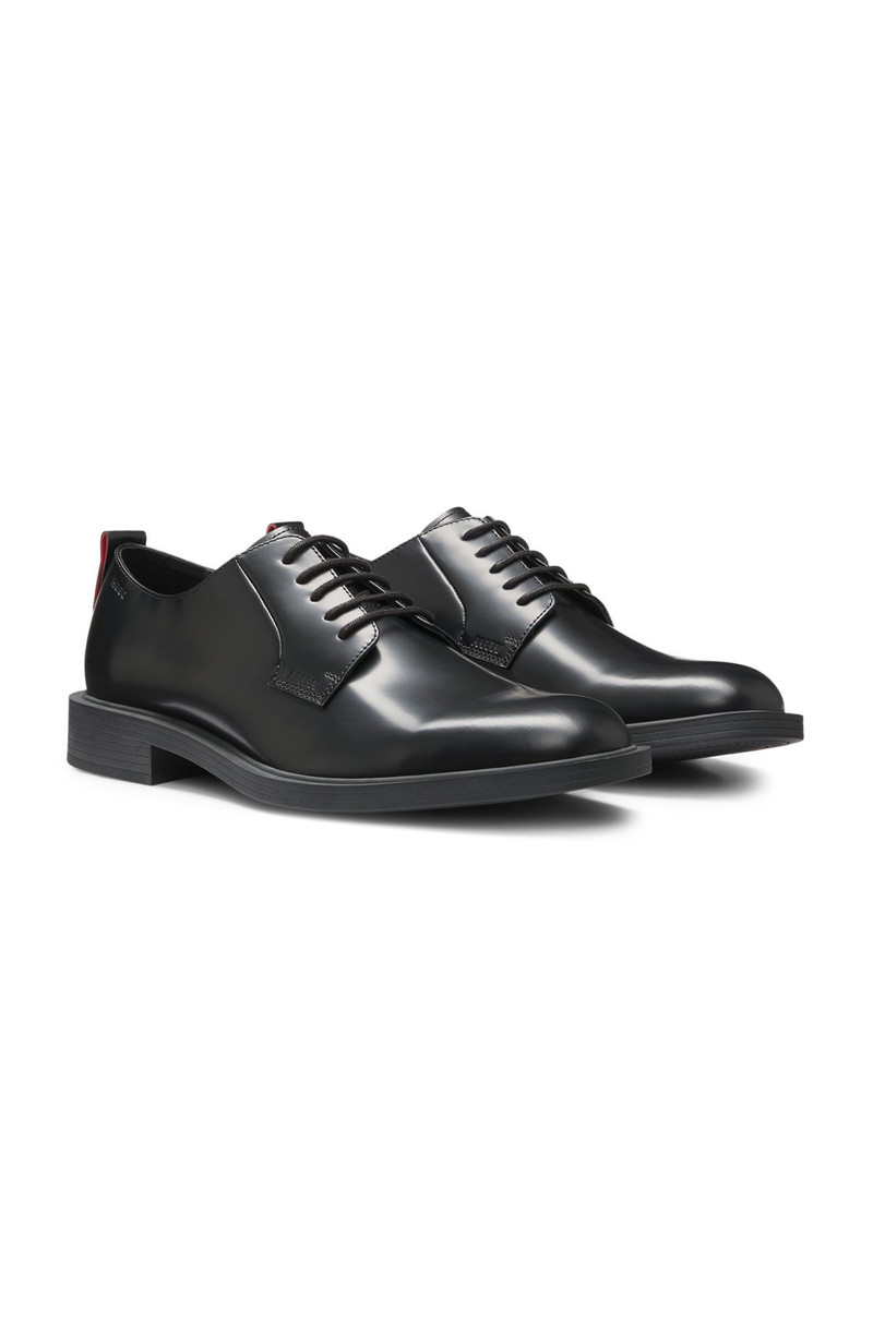 LEATHER DERBY SHOES WITH LOGO DETAIL 2