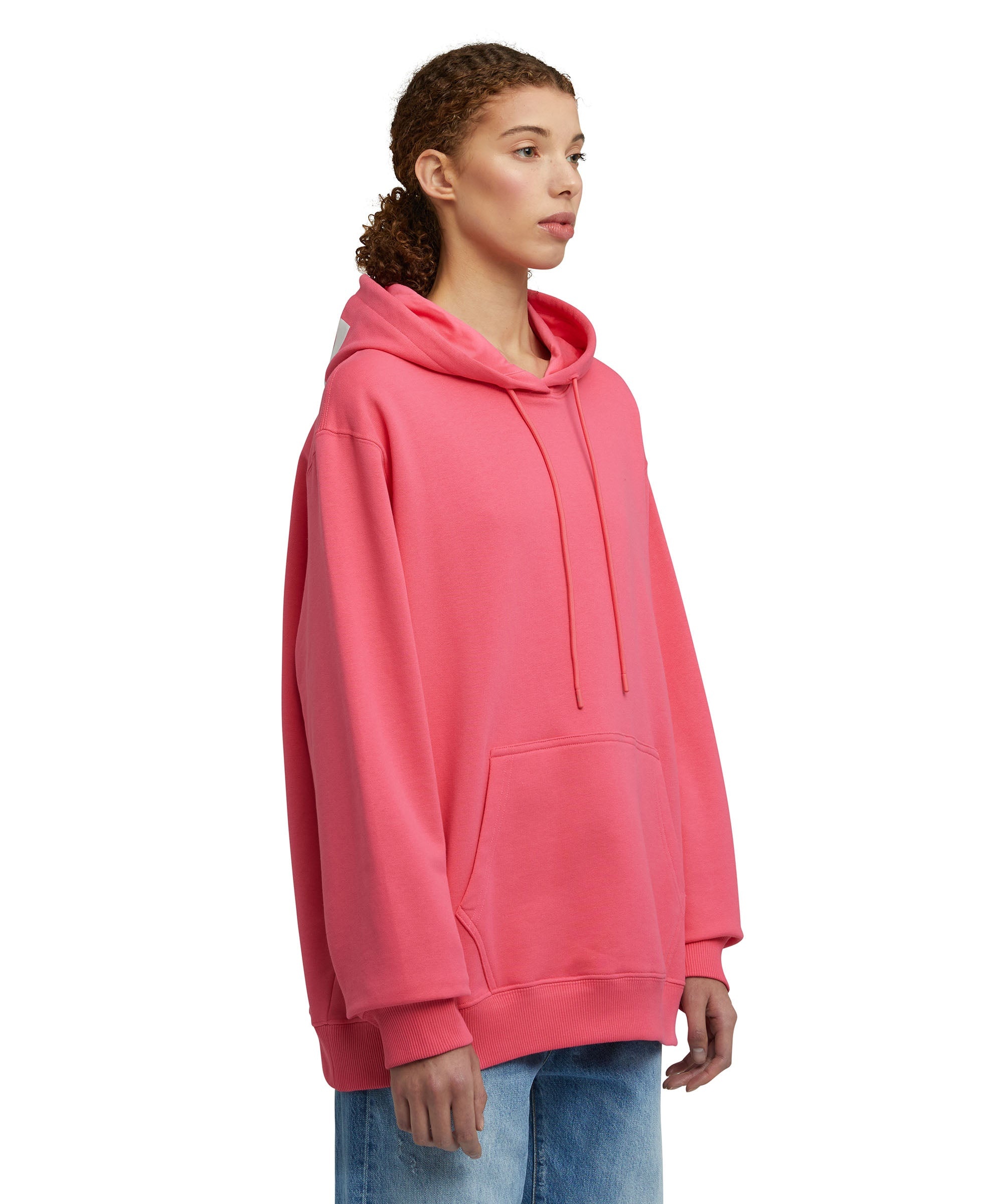 Solid color cotton hooded sweatshirt with MSGM logo - 3