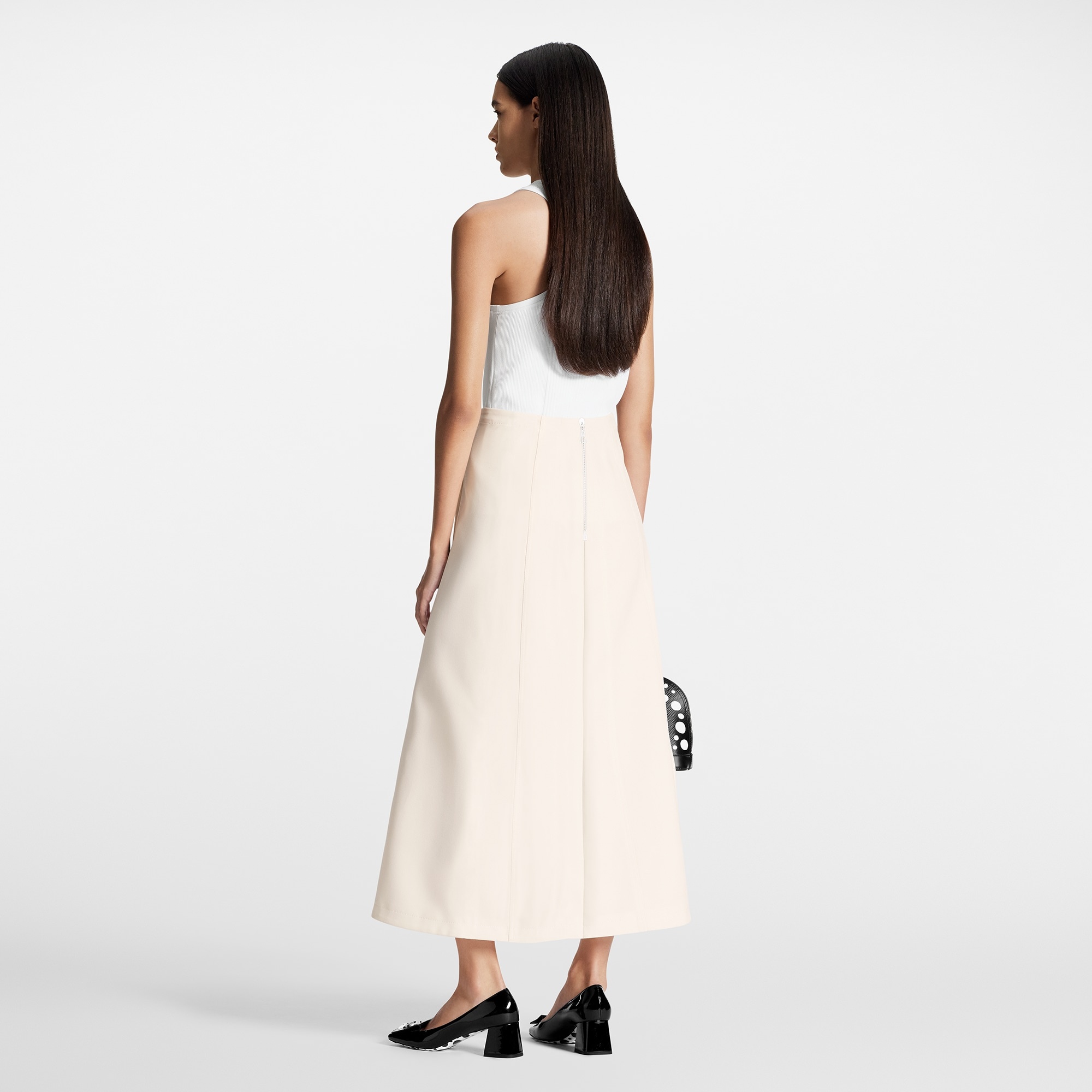 LV x YK Technical Gabardine Midi Skirt - 3