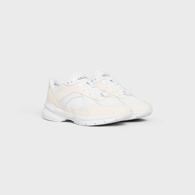 CELINE RUNNER CR-03 LOW LACE-UP SNEAKER in MESH, SUEDE CALFSKIN AND CALFSKIN 2