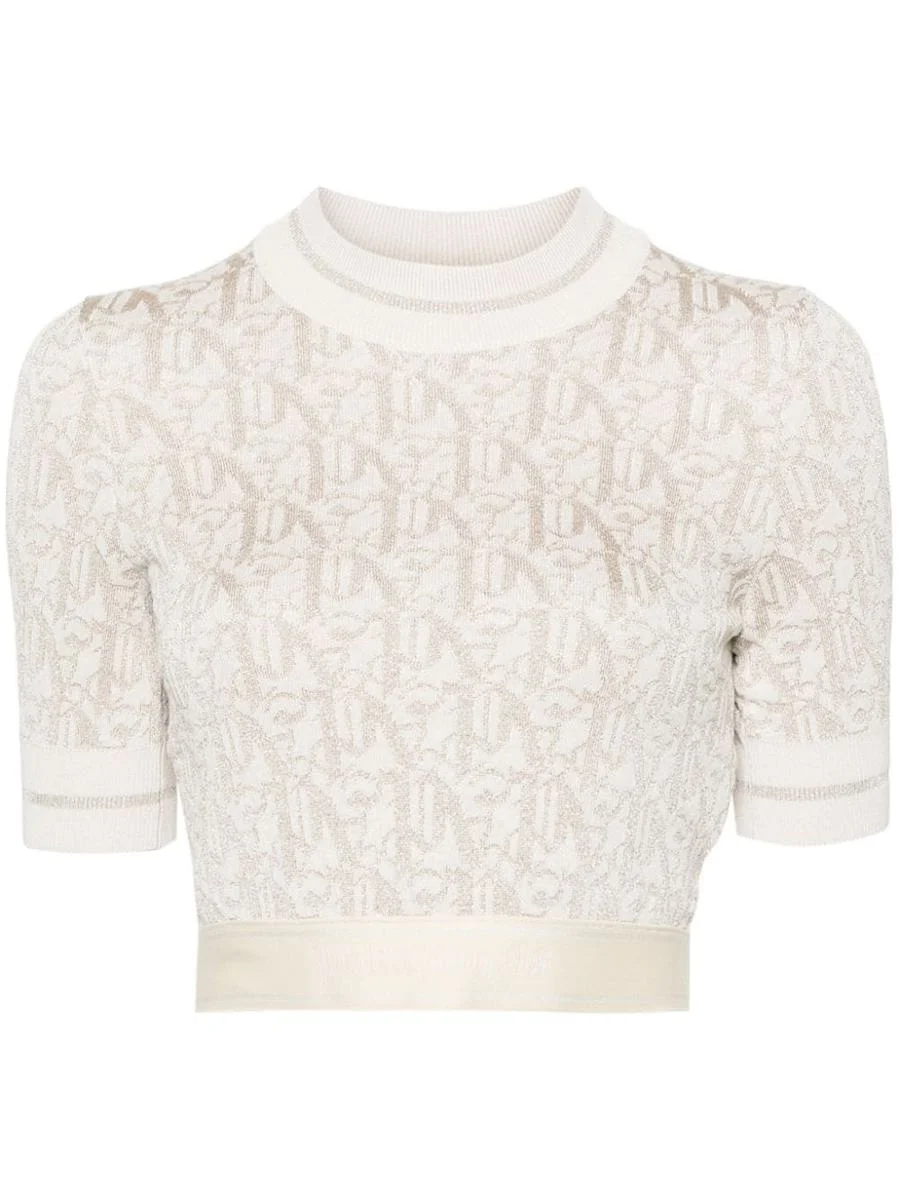 Palm Angels Monogram-Jacquard T-Shirt - 1
