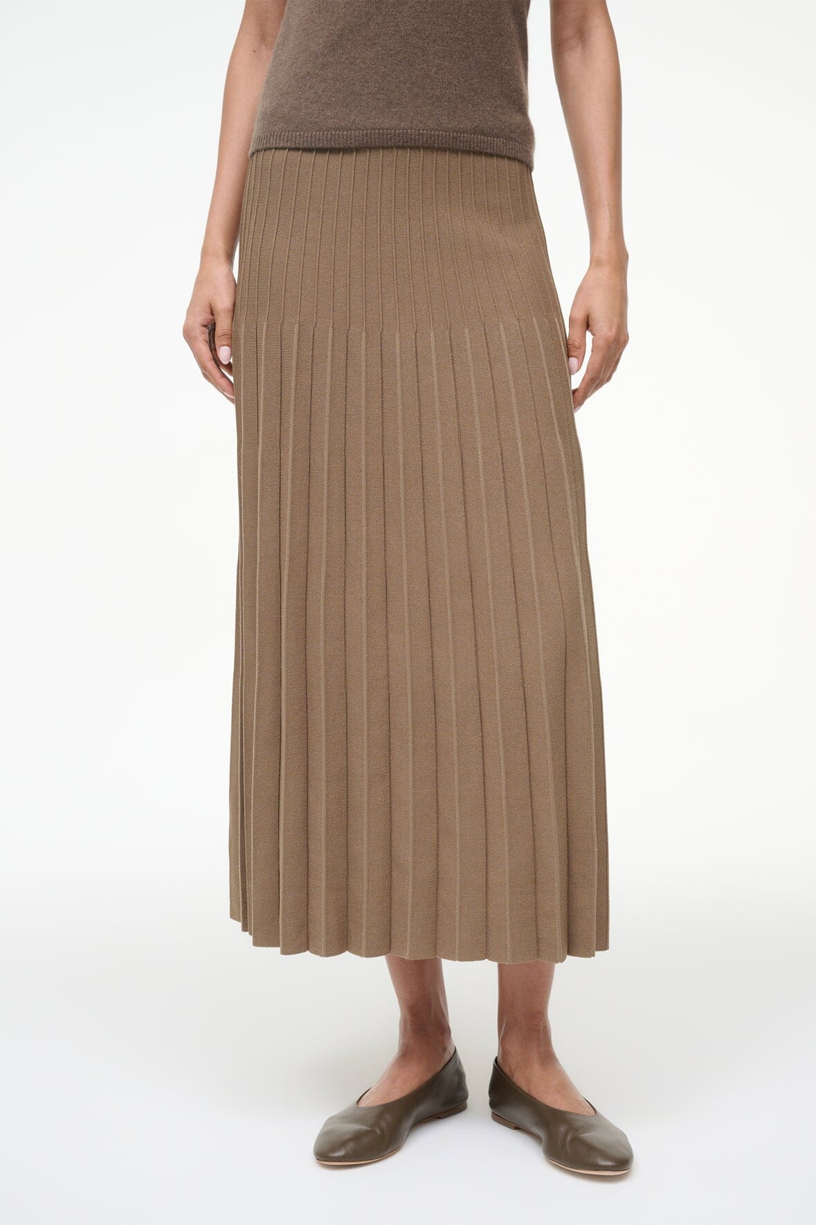 STAUD LENA SKIRT TAUPE - 5