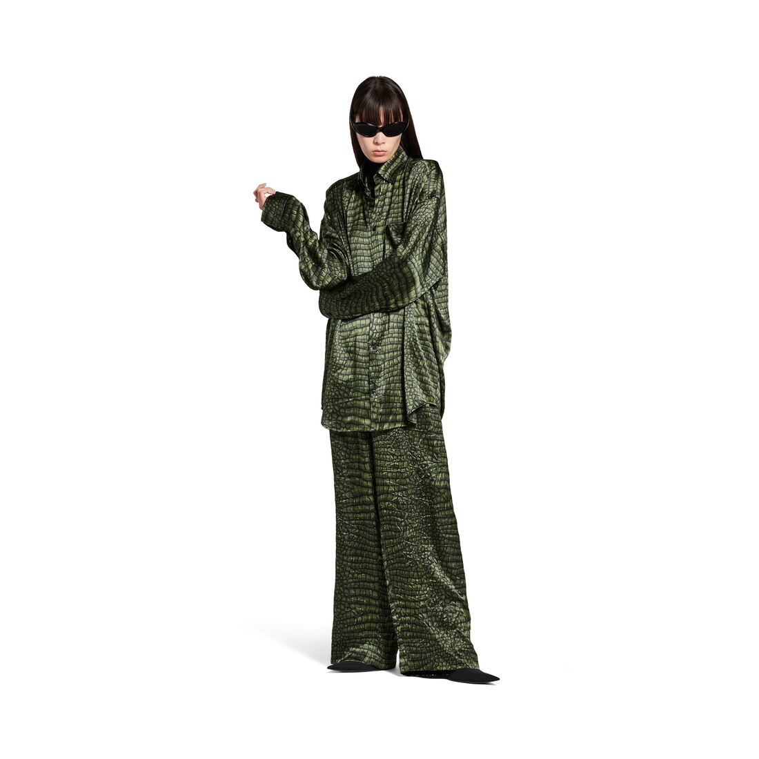 Women's Cocoon Shirt  in Green - 2