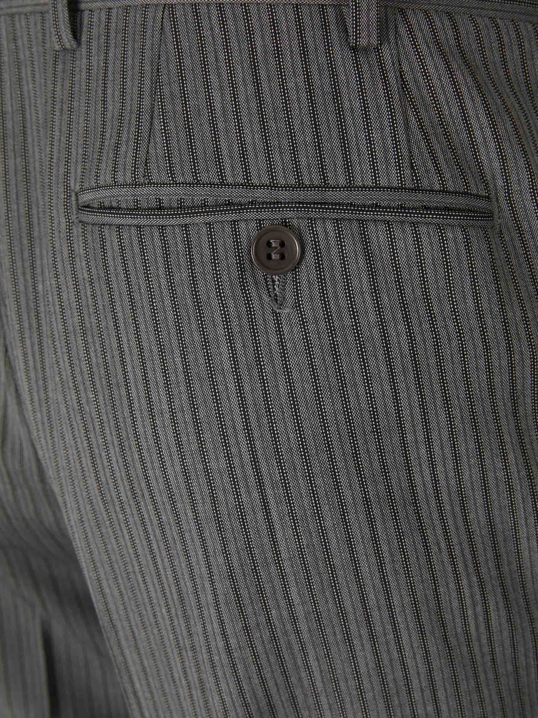 STRIPED WOOL TROUSERS - 4