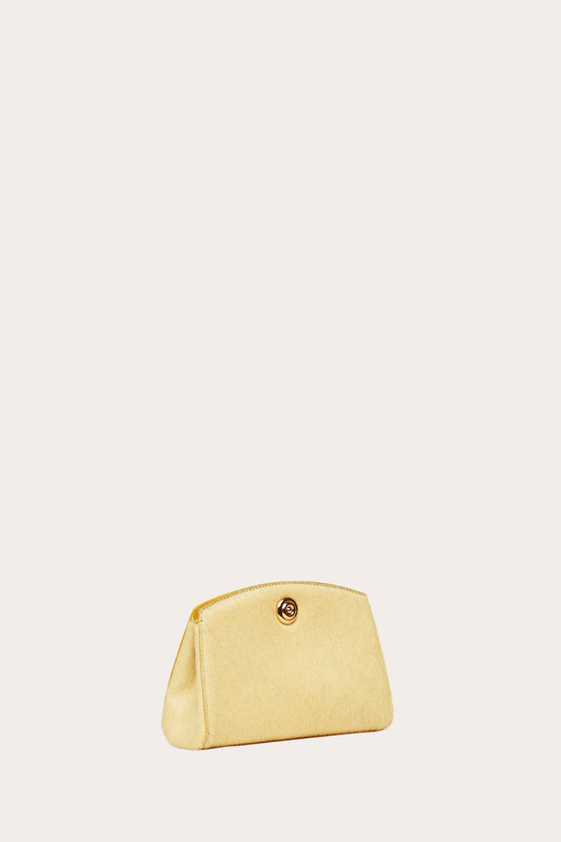 PUSHLOCK CLUTCH BUTTER HAIR CALF 3