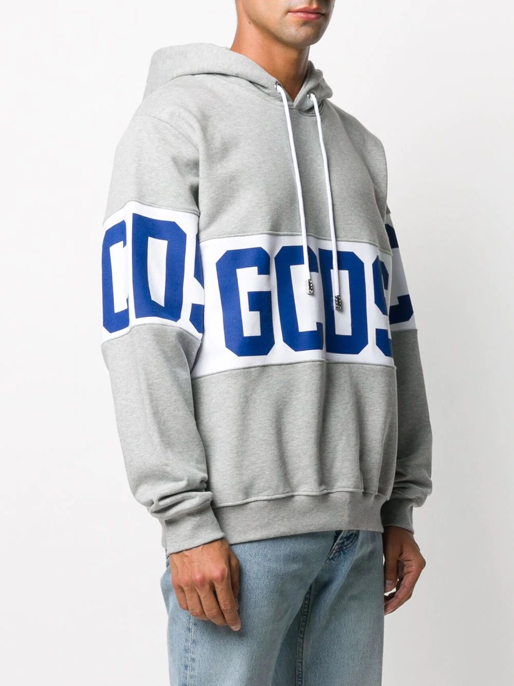 large logo patch hoodie - 3