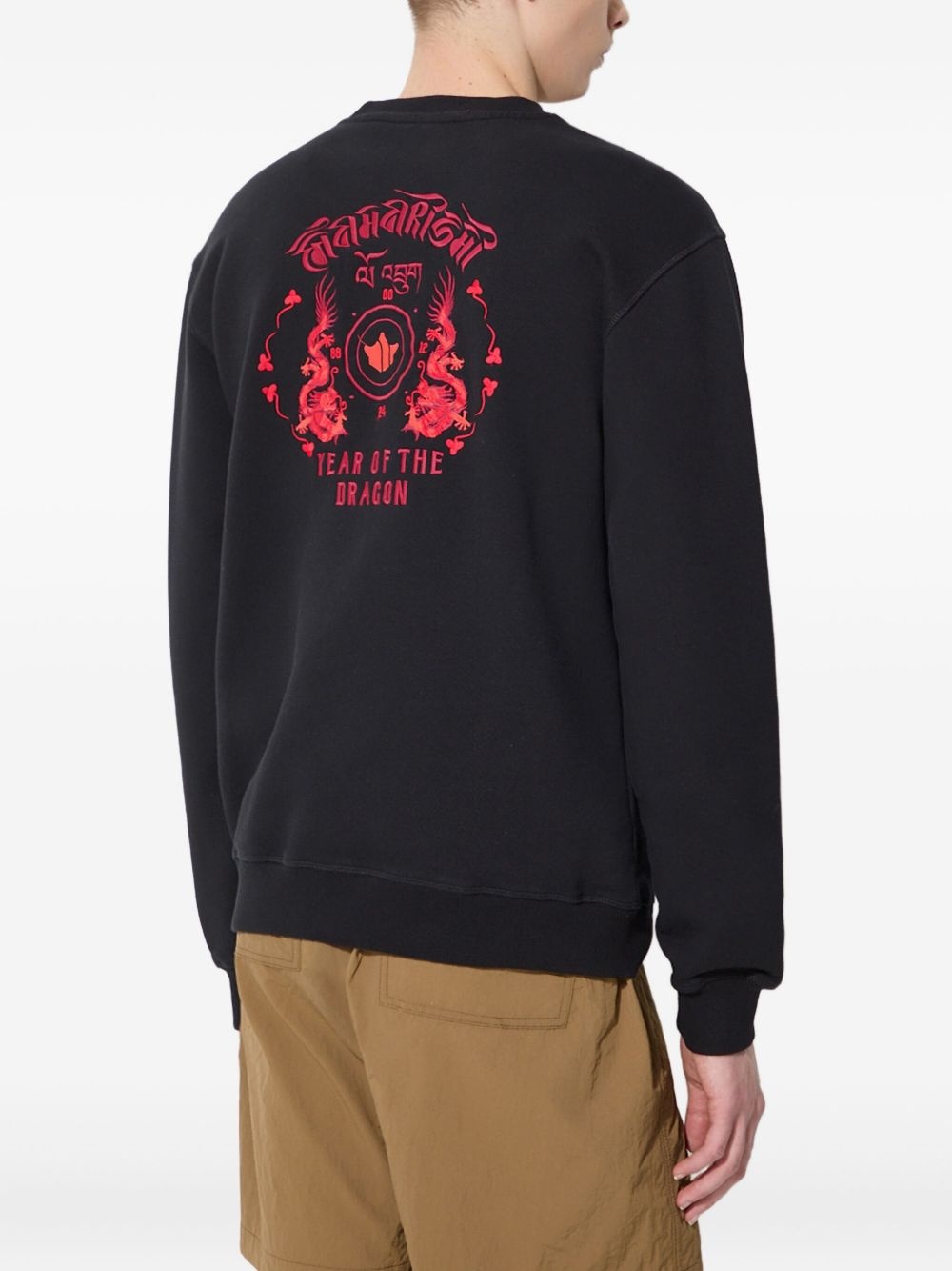 embroidered dragon sweatshirt - 4