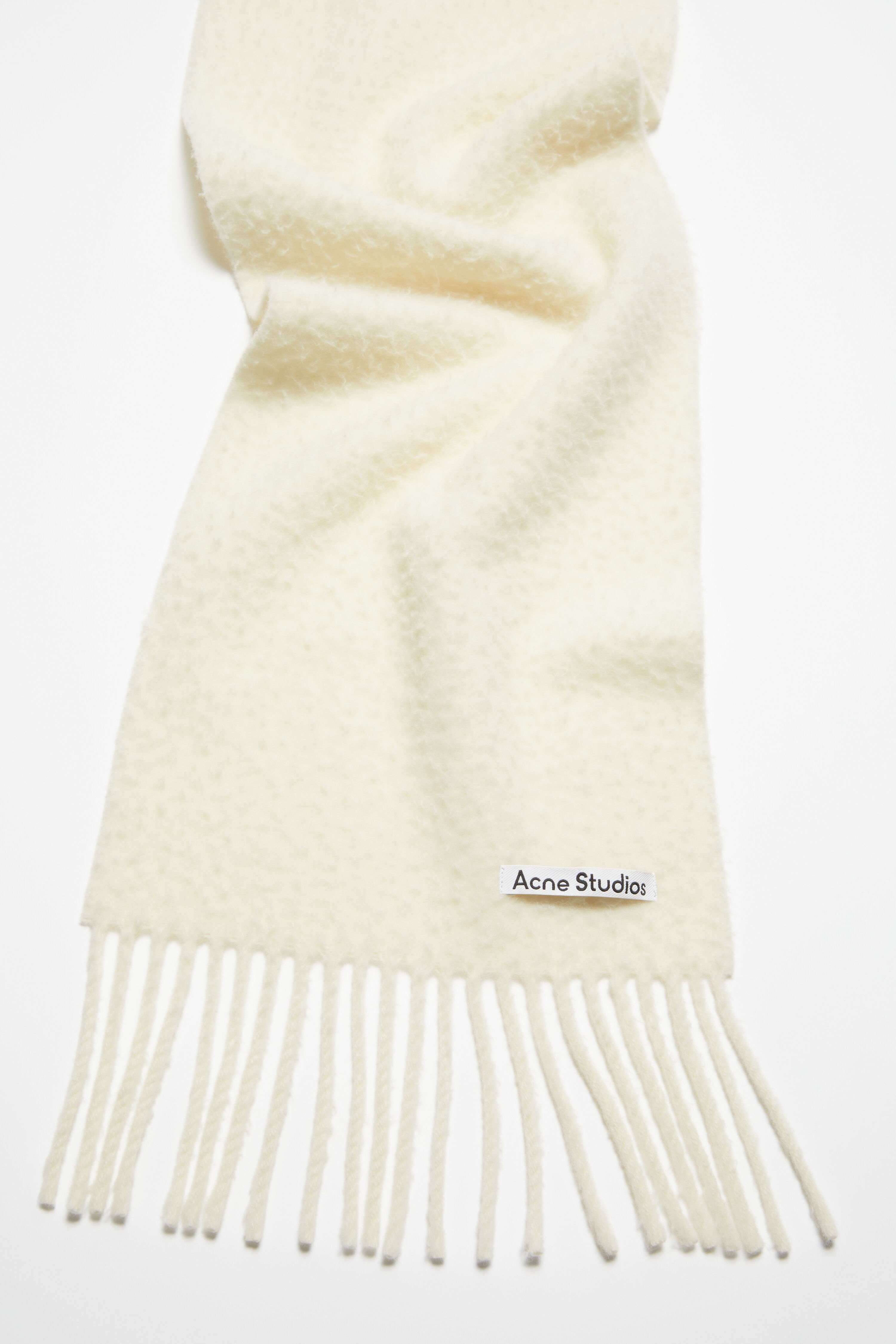 Wool fringe scarf - Warm white - 3
