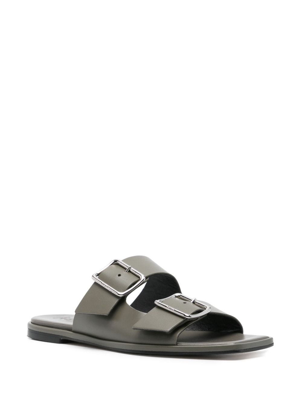 leather flat sandals - 2