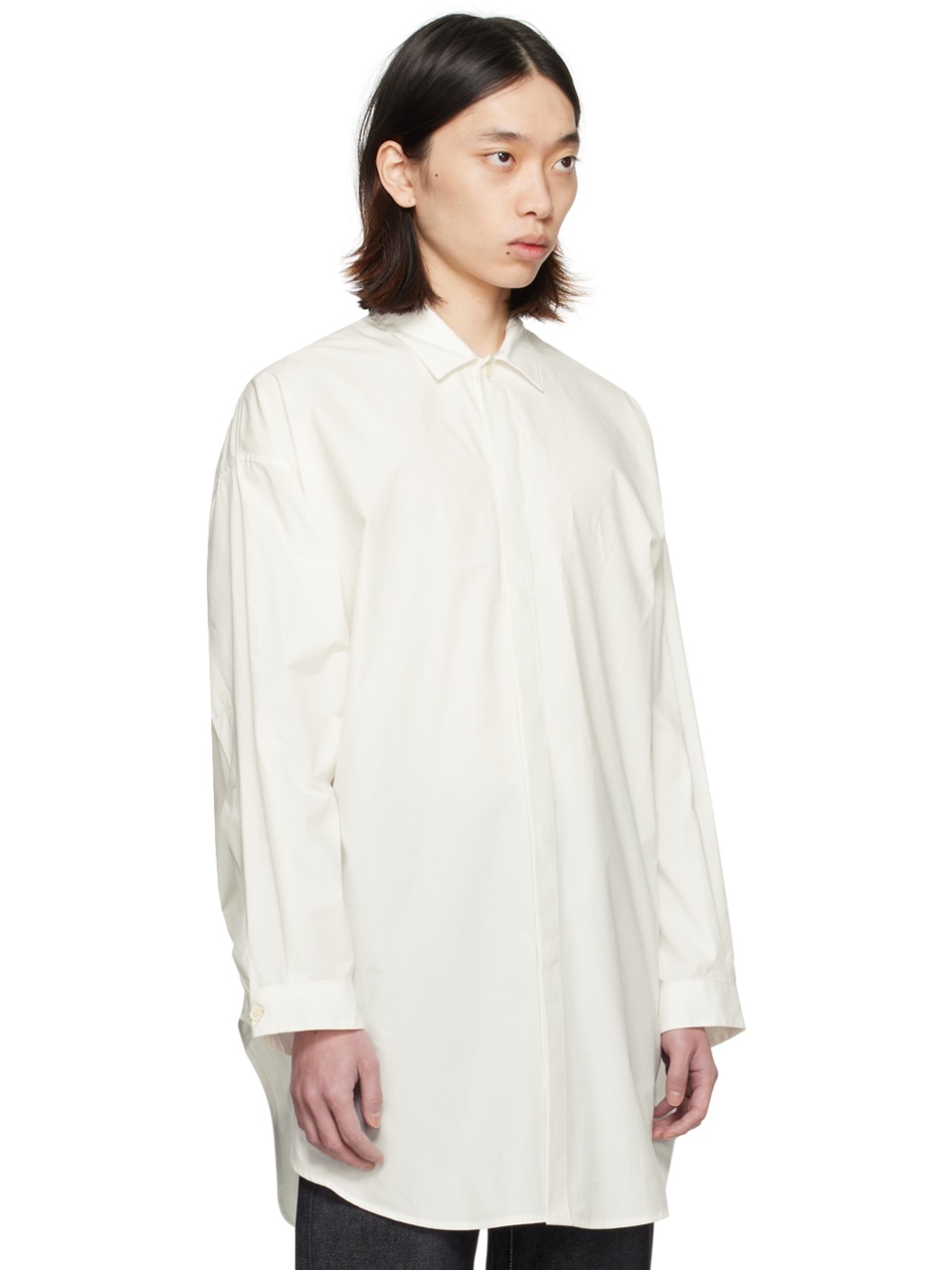 Off-White Spread Collar Shirt - 2