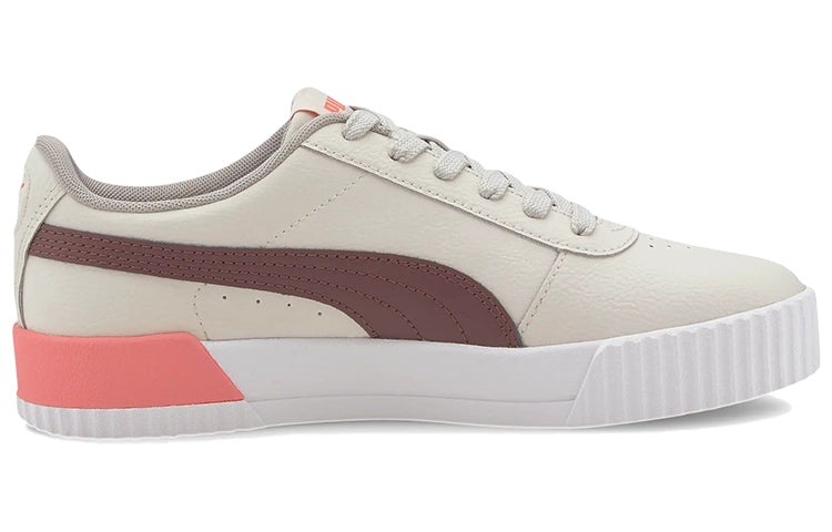 (WMNS) PUMA Carina Leather 'Khaki White Brown' 370325-20 - 2
