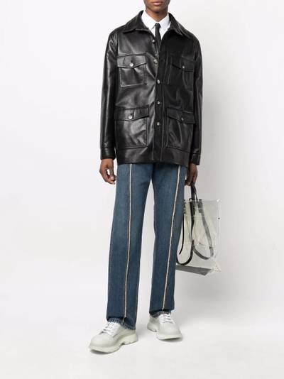 Alexander McQueen contrast piping straight-leg jeans outlook