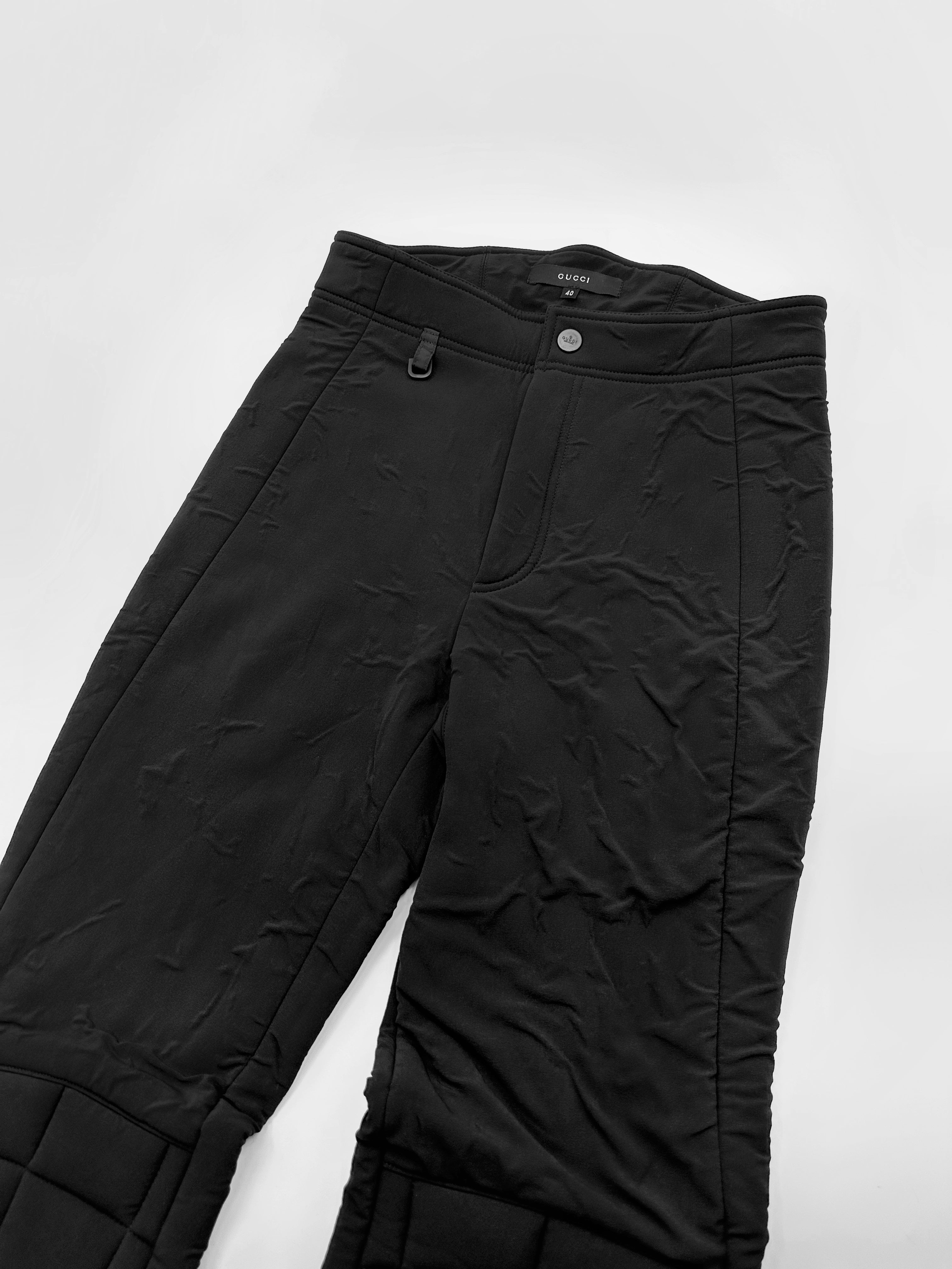 Gucci Fall 1999 Tom Ford Black Padded Ski Pants 40 - 8