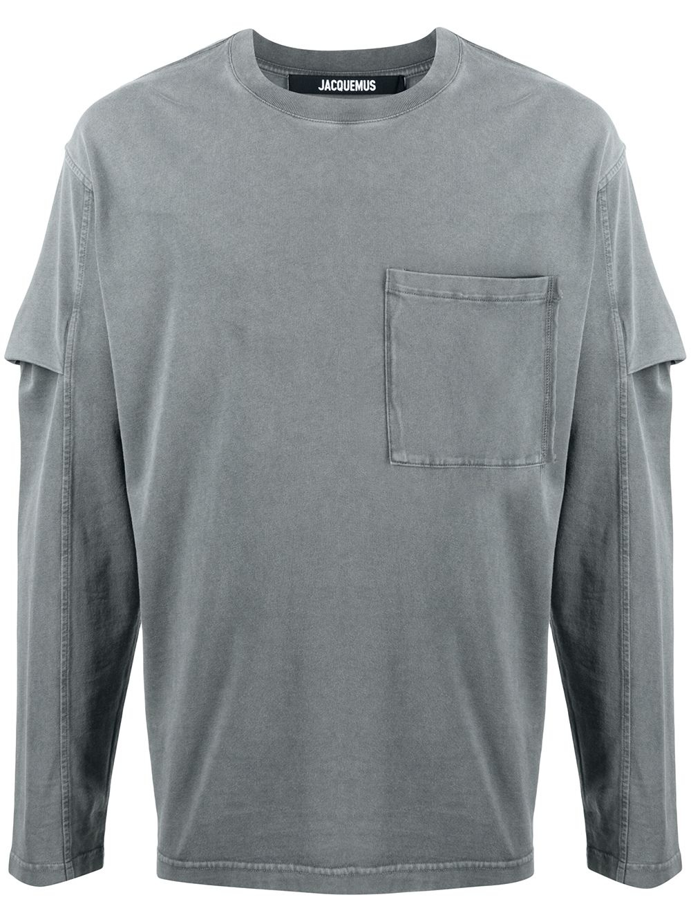 tucked sleeve T-shirt - 1