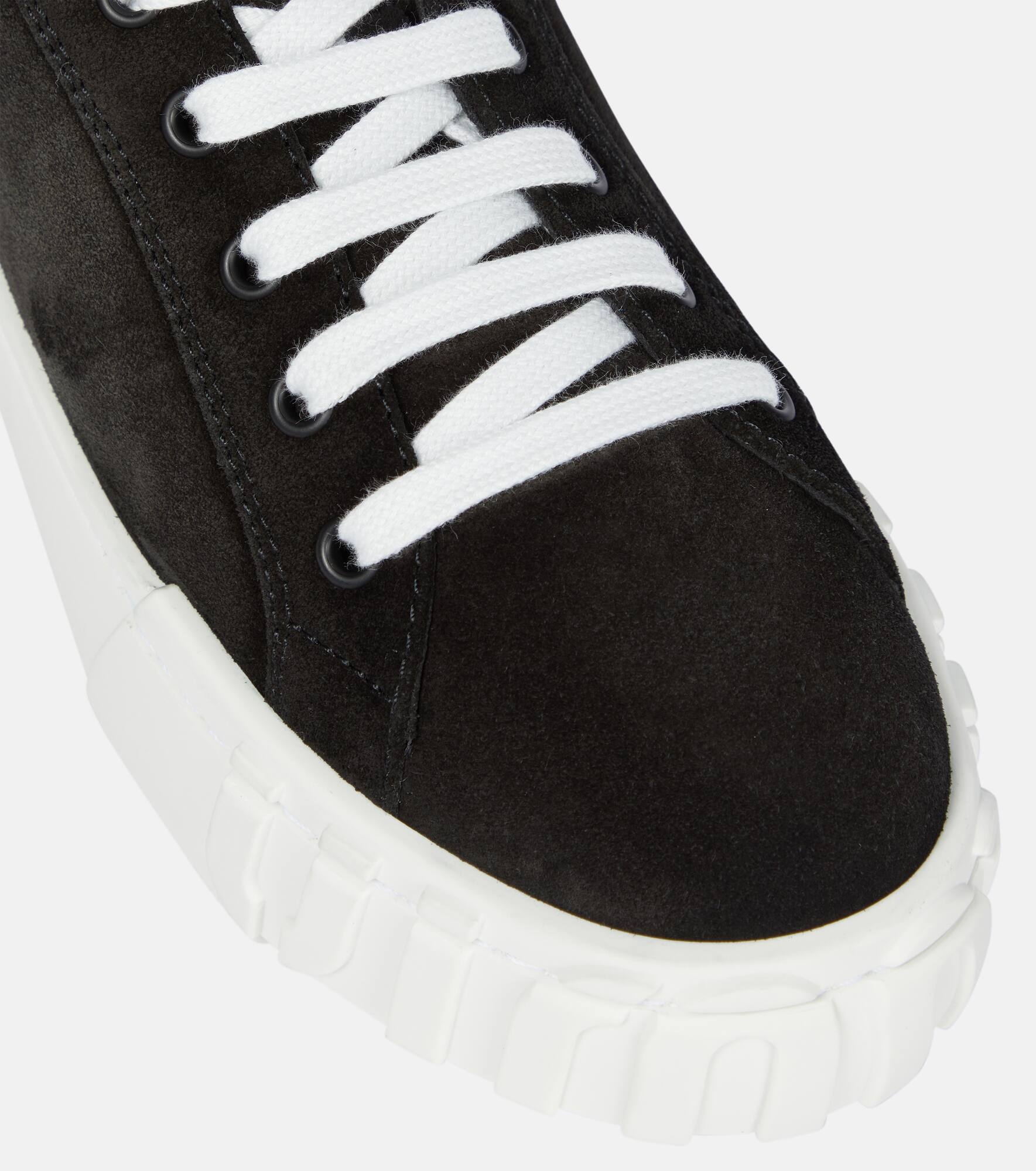 Shearling-lined suede sneakers - 6