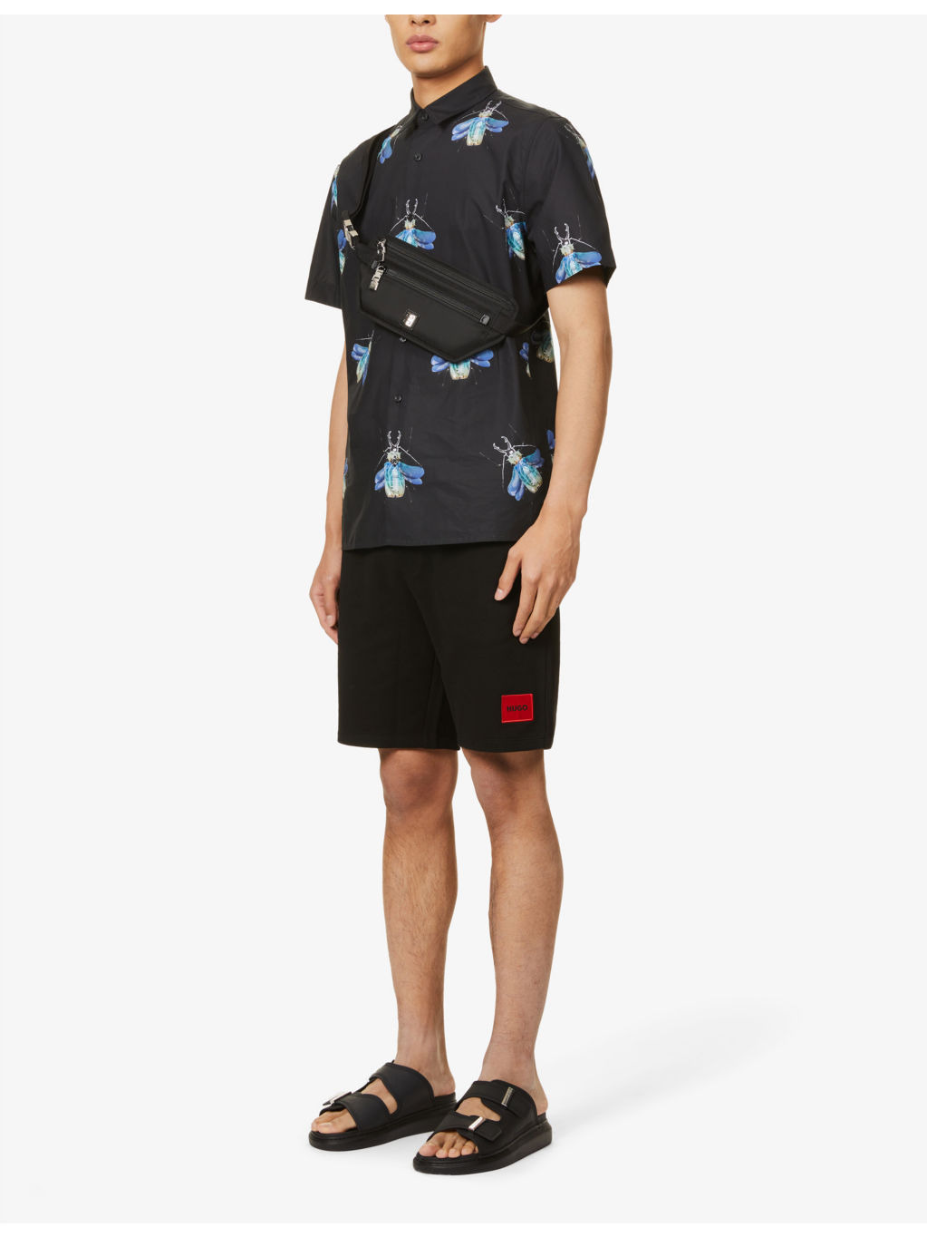 Logo-patch relaxed-fit cotton-jersey shorts - 2