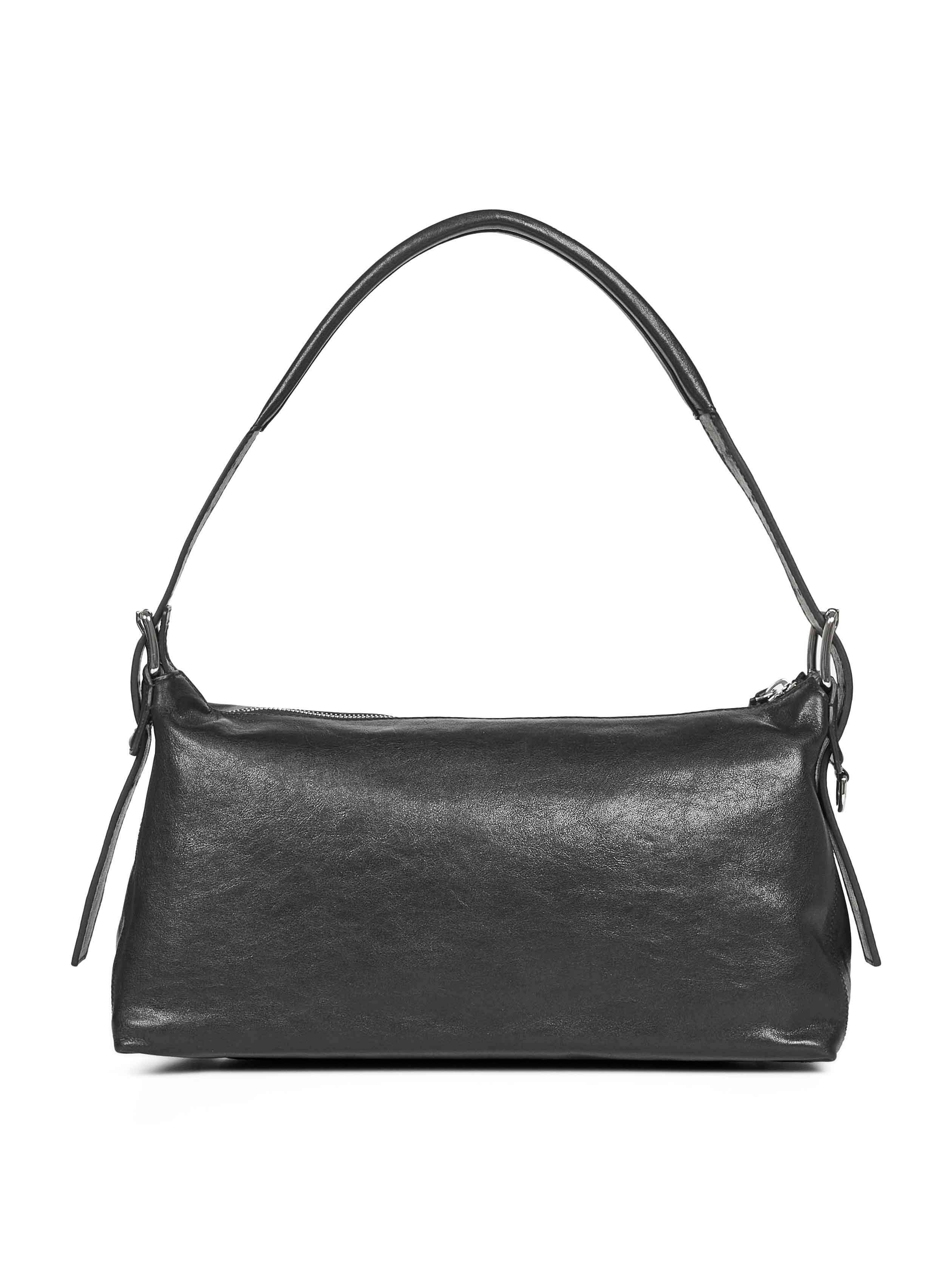 Dark chocolate Belted Baguette shoulder bag - 3