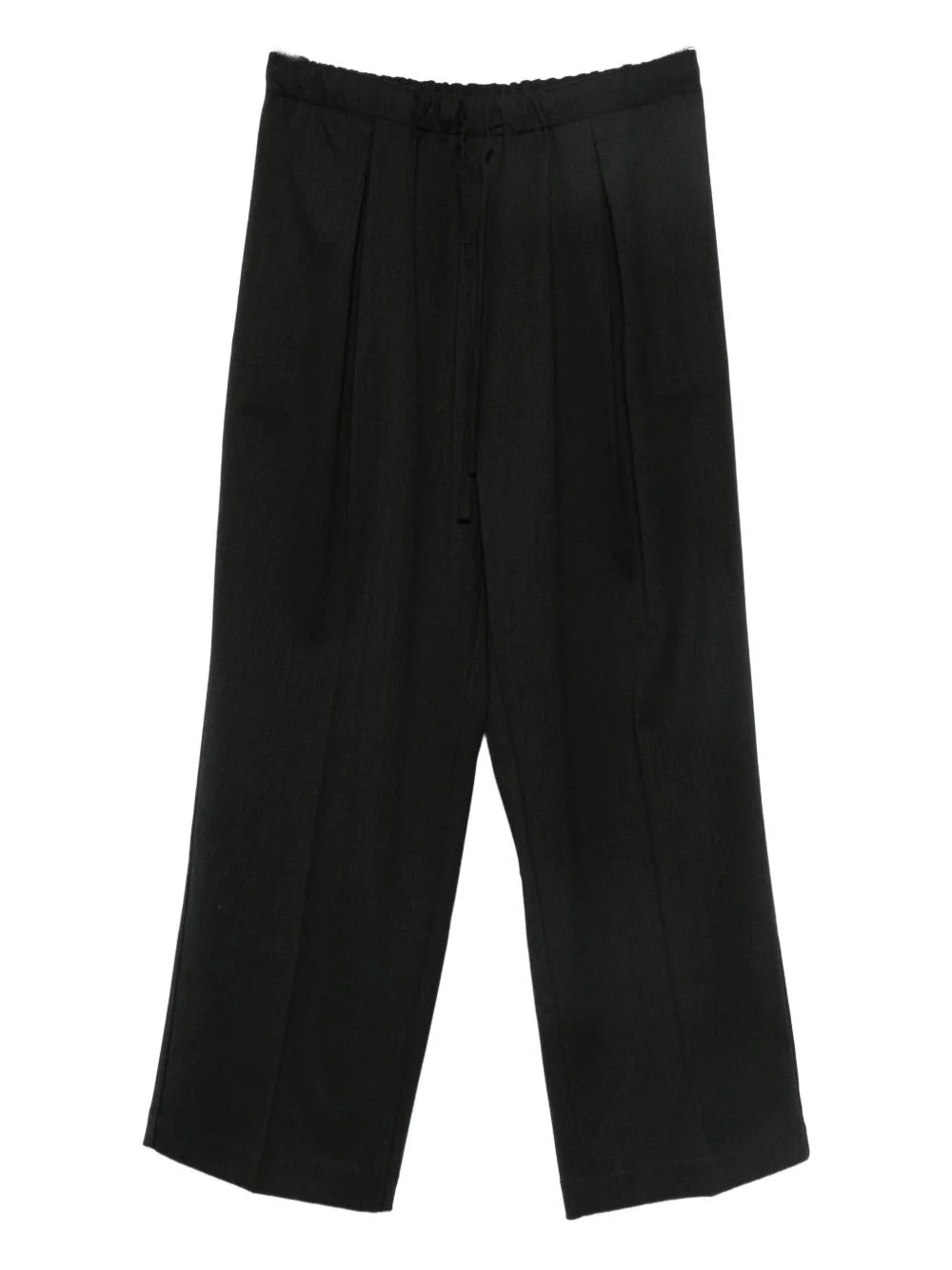 drawstring-fastening pleated trousers - 1