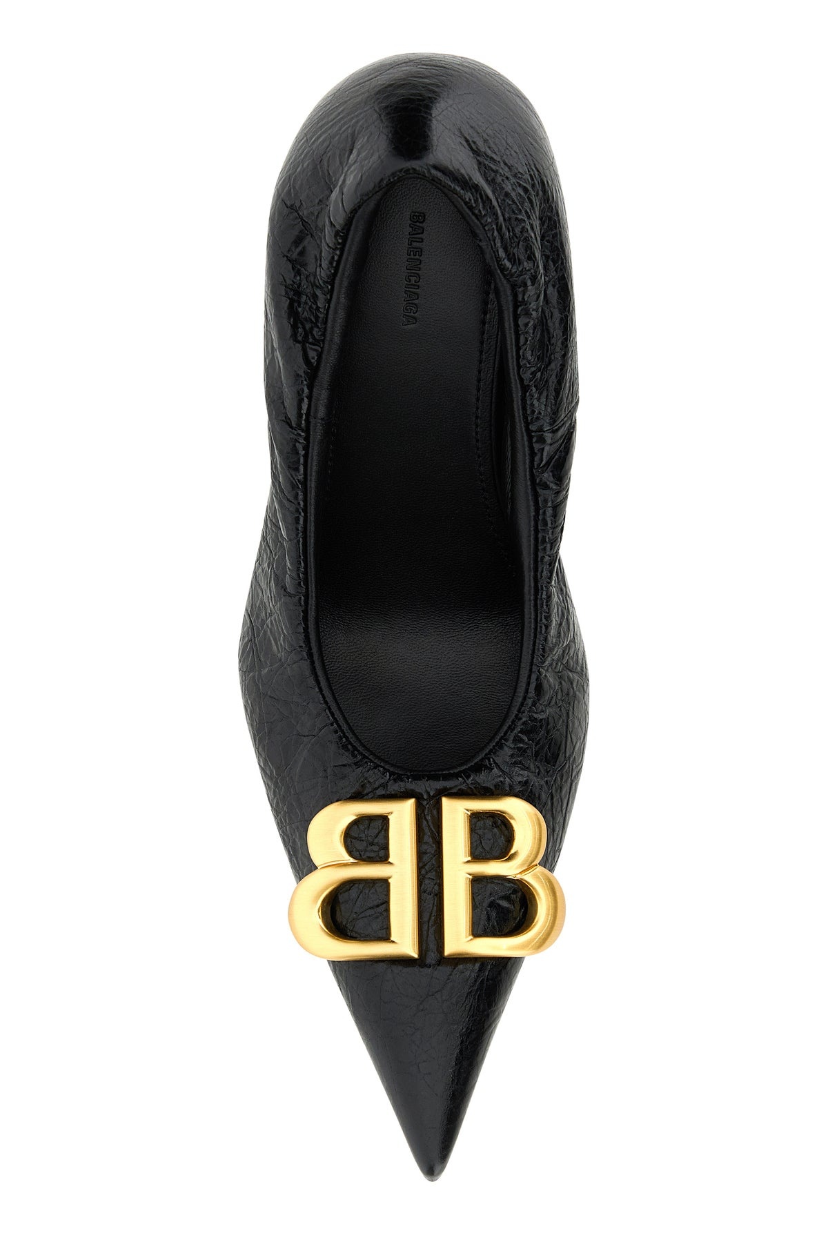 Black leather Monaco pumps - 4