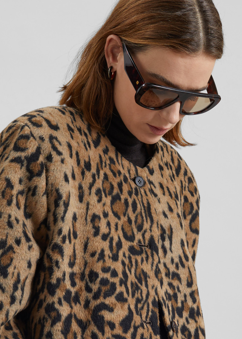 Evolene Boxy Jacket - Leopard Brown 6