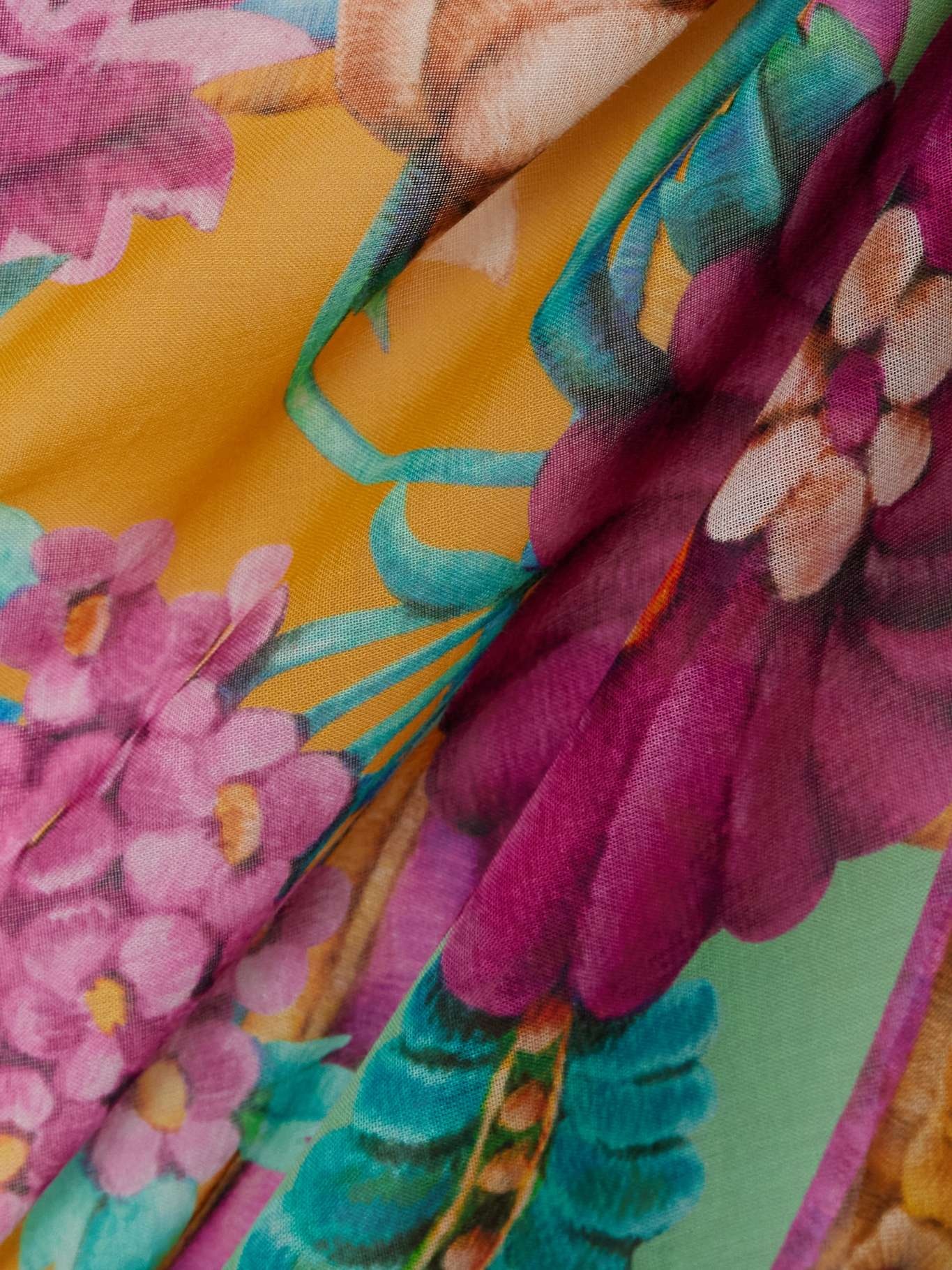 Floral-print cotton-voile pareo - 2